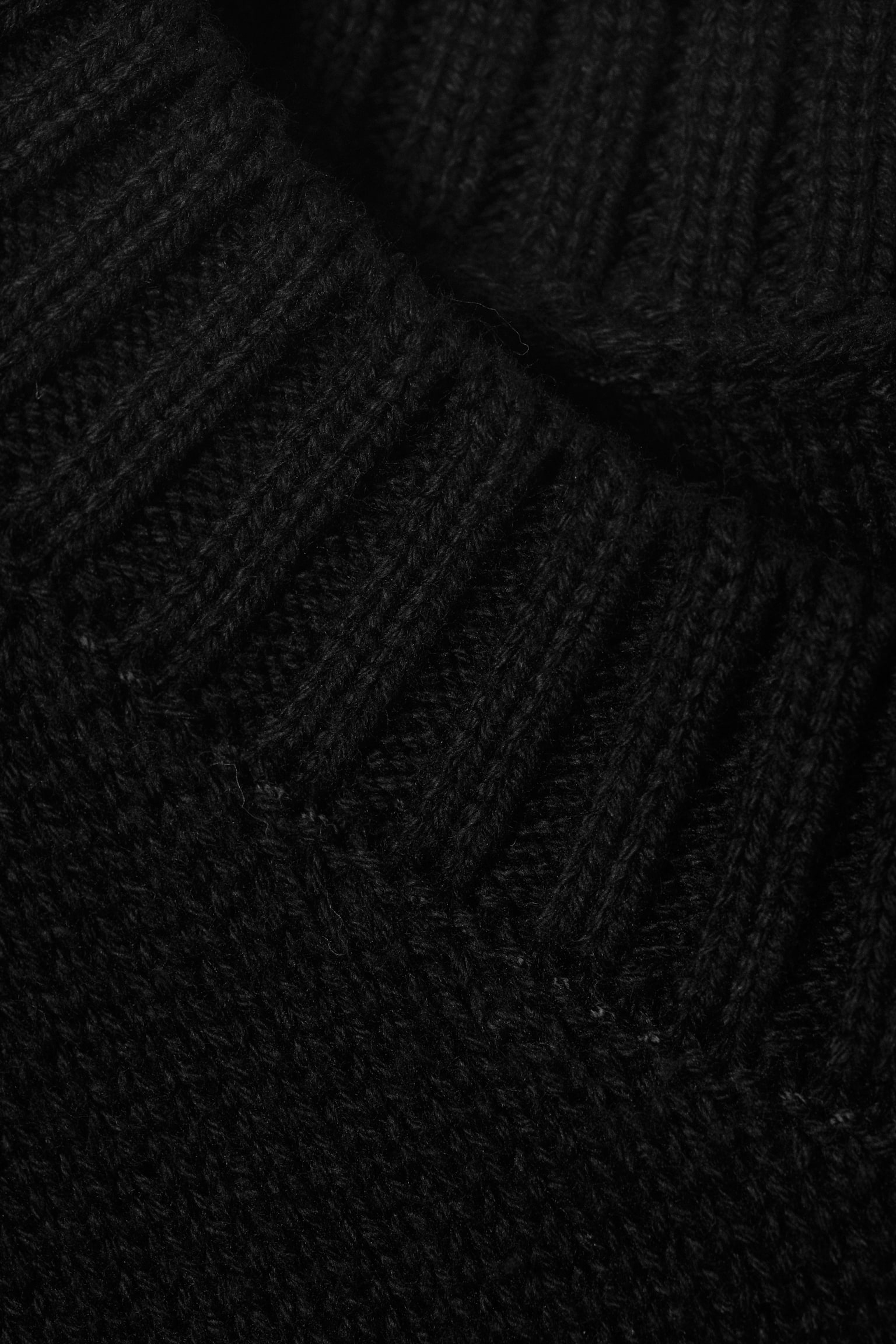 Oversize-Pullover aus schwerer Baumwolle - Schwarz - 3