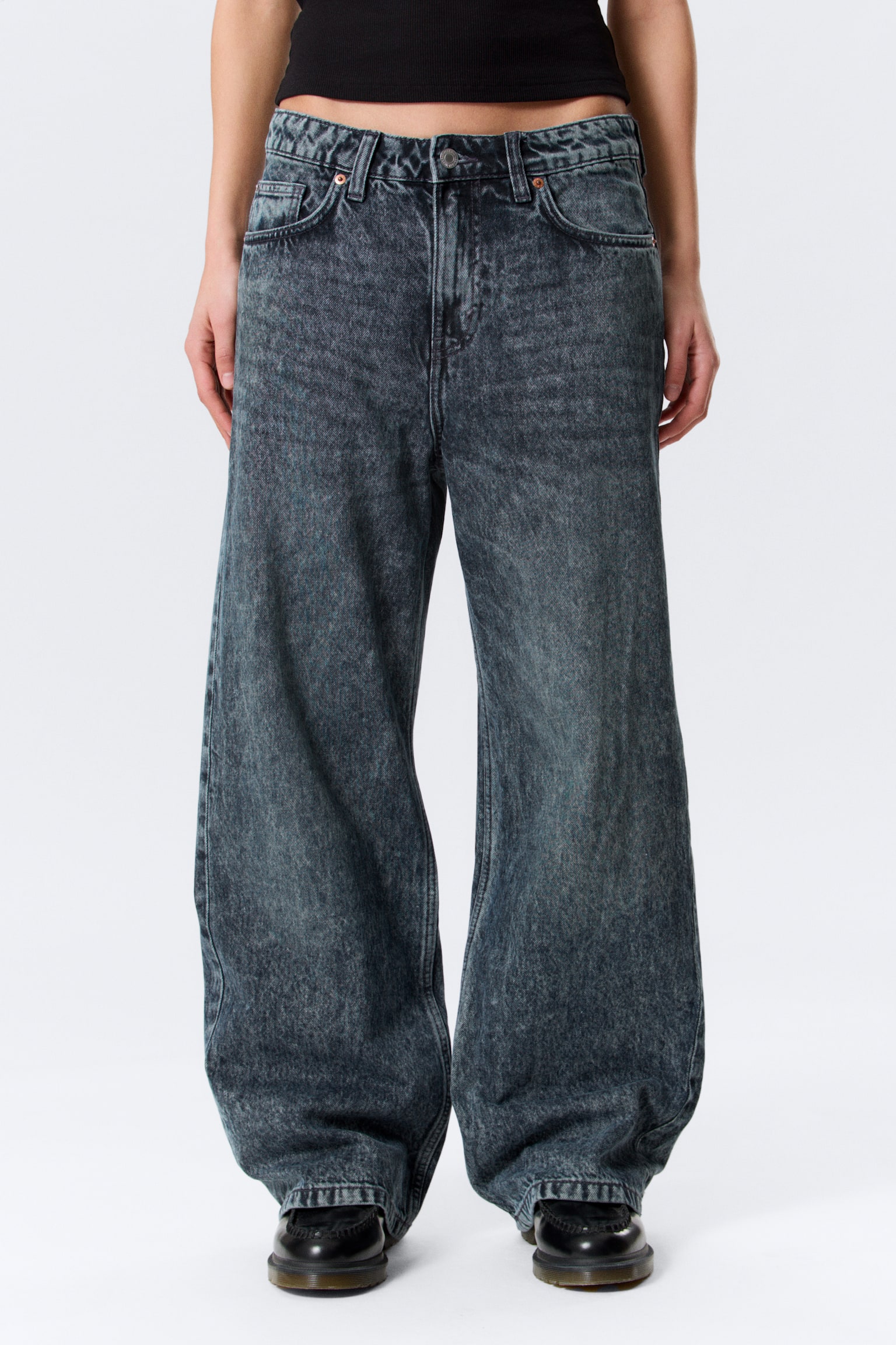 Jeans Missy loose a vita bassa con straight leg - Pandora Blue - Blu scuro/Hymn - Blu medio/Dusky Black - Nero/Lavaggio blu – Blu scuro/Nero deciso – Nero/Notus Blue - Azzurro/Mountain Blue - Blu medio - 4