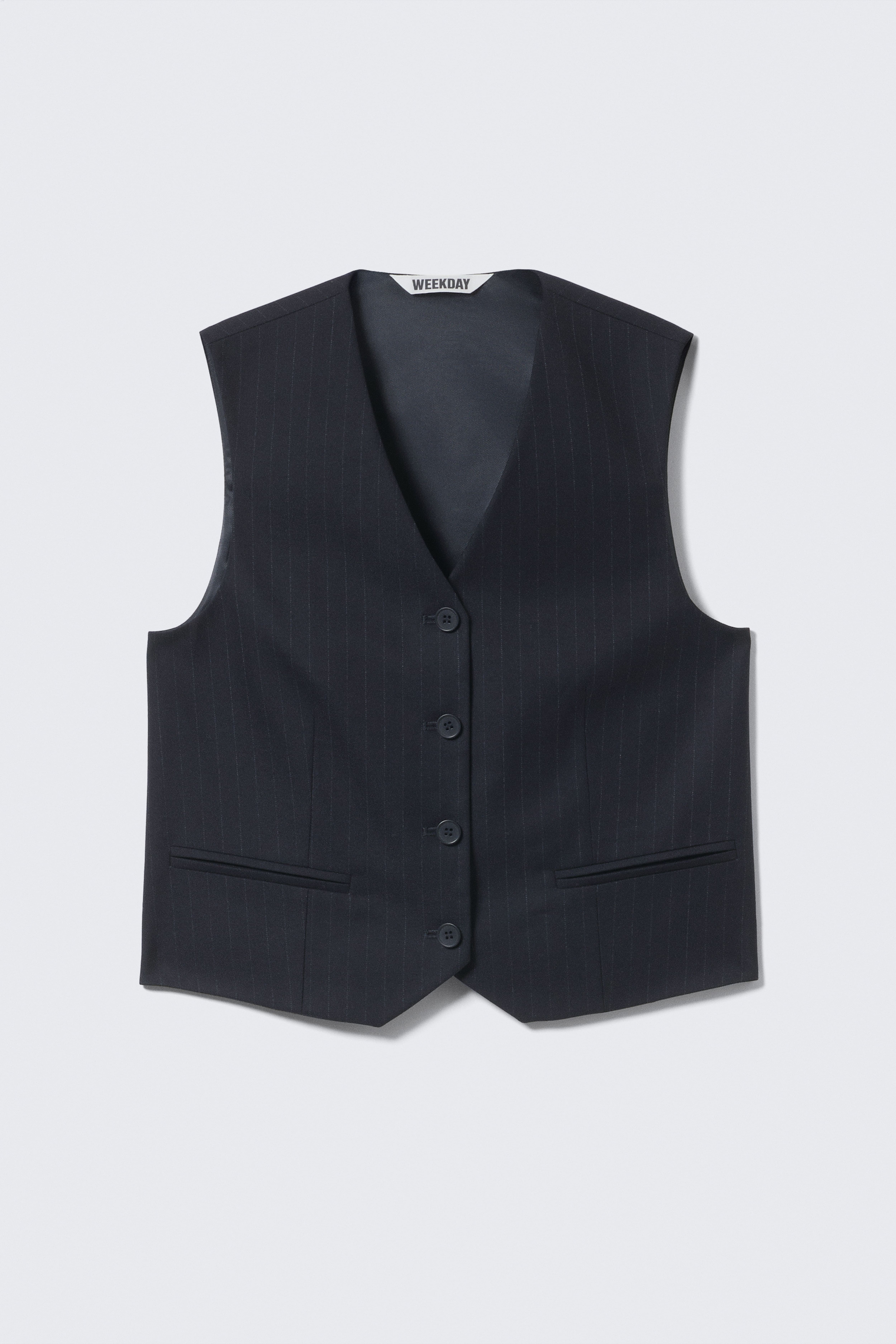 Gilet sartoriale - Pinstriped Dark Blue