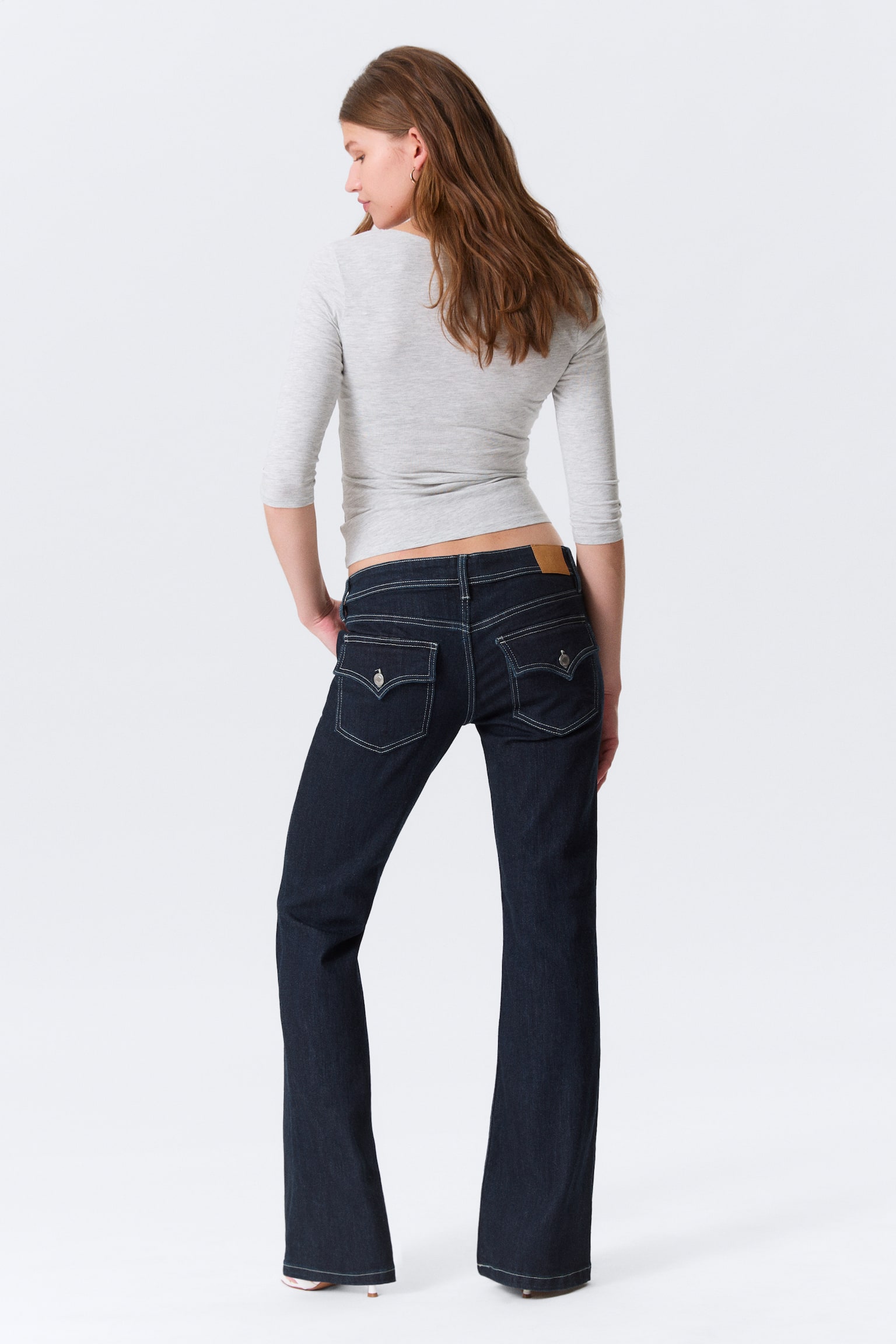 Low Rise Slim Flared Leg Jeans - Blue Rinse - Dunkelblau/Ink Black - Schwarz/Fresh Blau - Mittelblau - 7