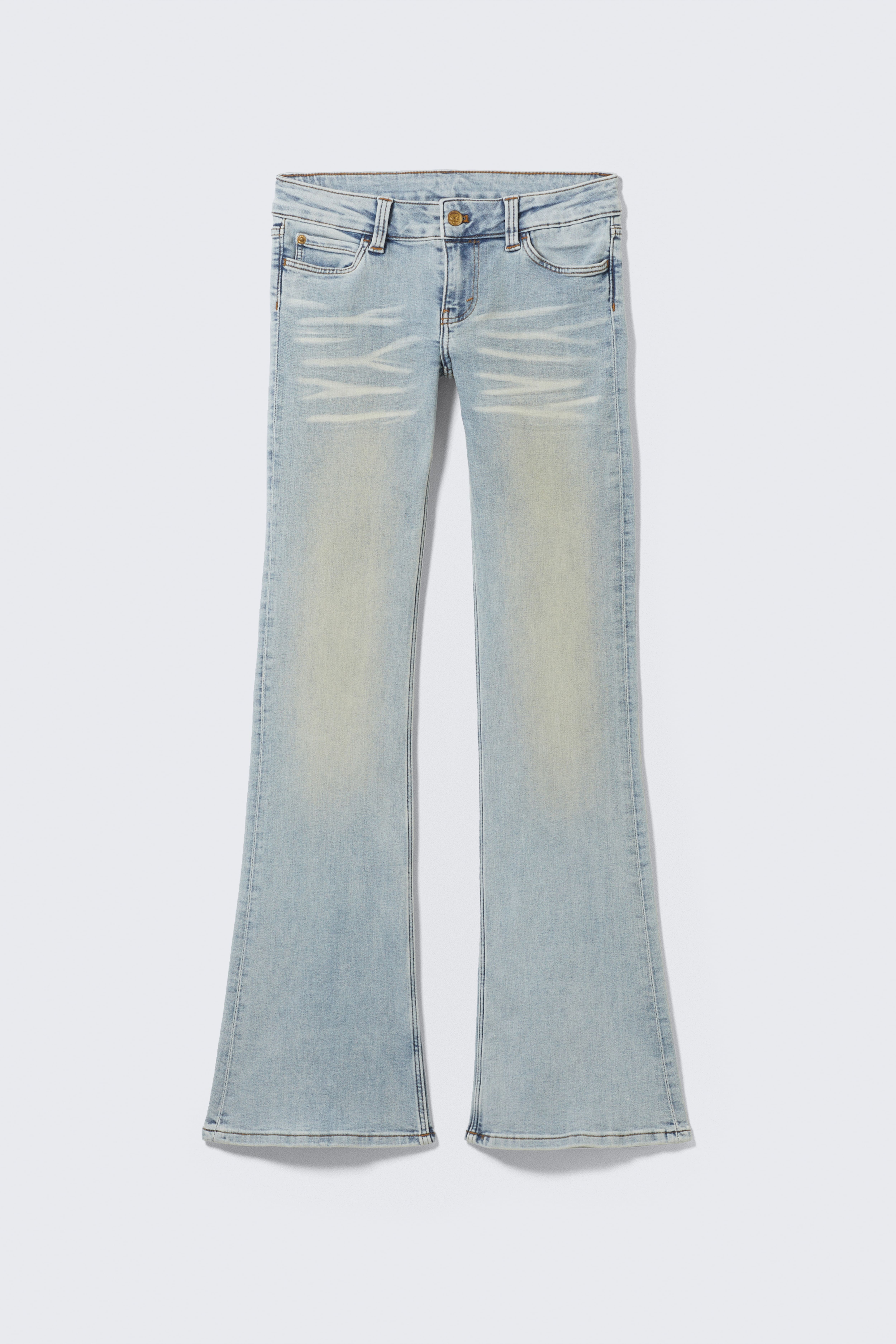 Jeans Booty Bei bootcut skinny a vita bassa - Azzurro/Azzurro/Star Blue – Blu scuro/Cloudy Blue - Blu medio/Blue Spray - Blu scuro/Lavaggio nero/Spray nero