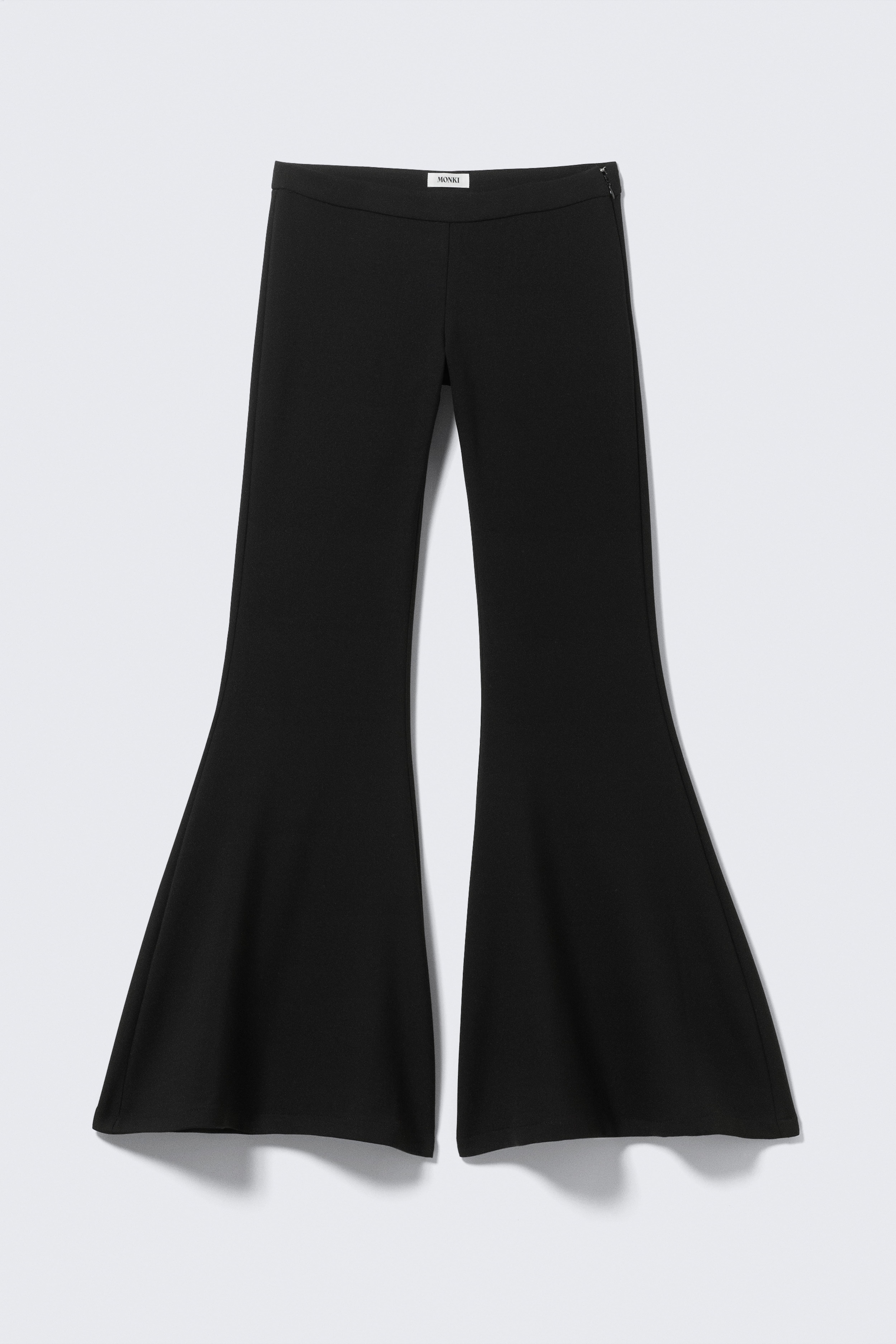 Pantalon évasé taille basse - Noir