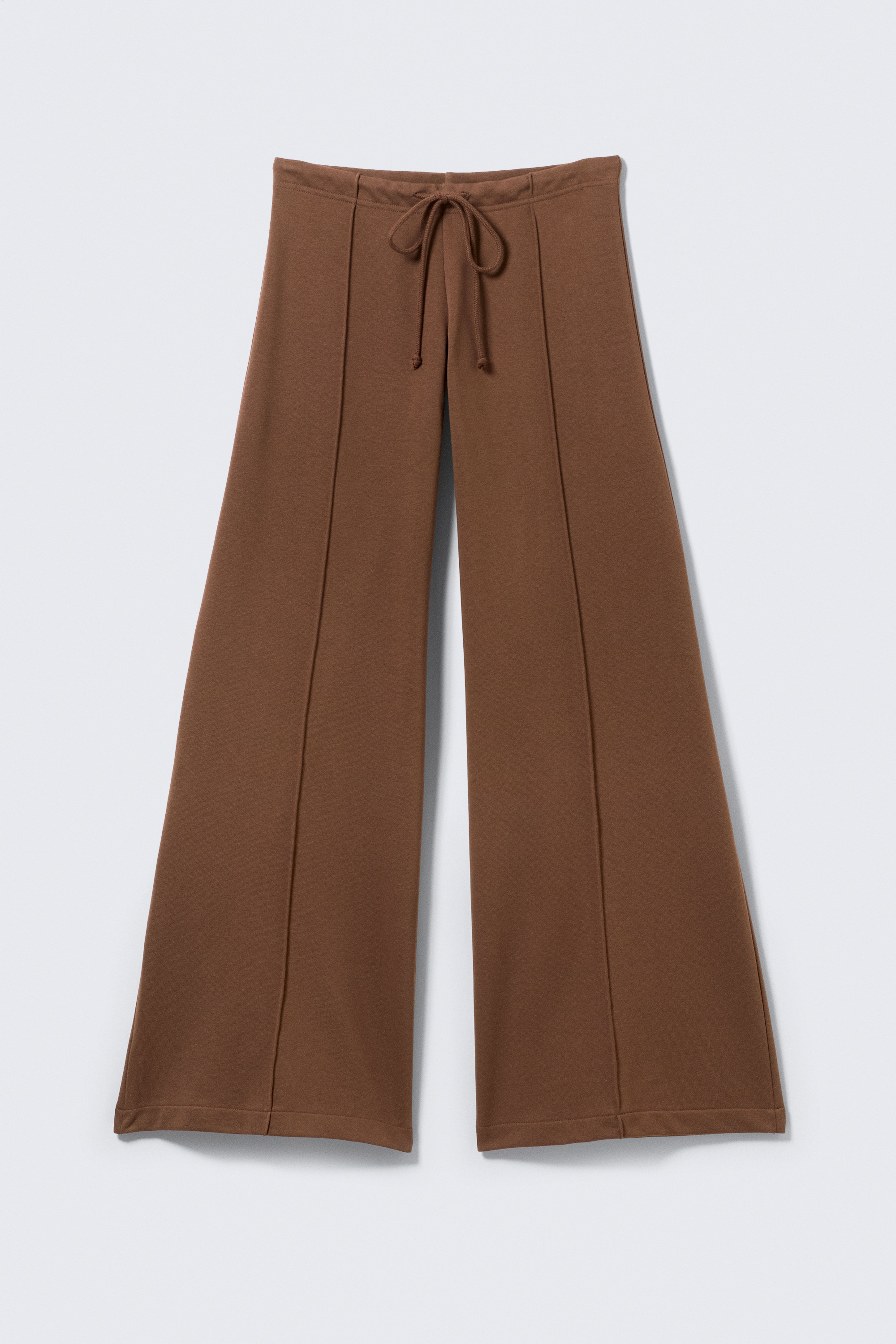 Lockere Low-Waist-Sweatpants mit weitem Bein - Braun