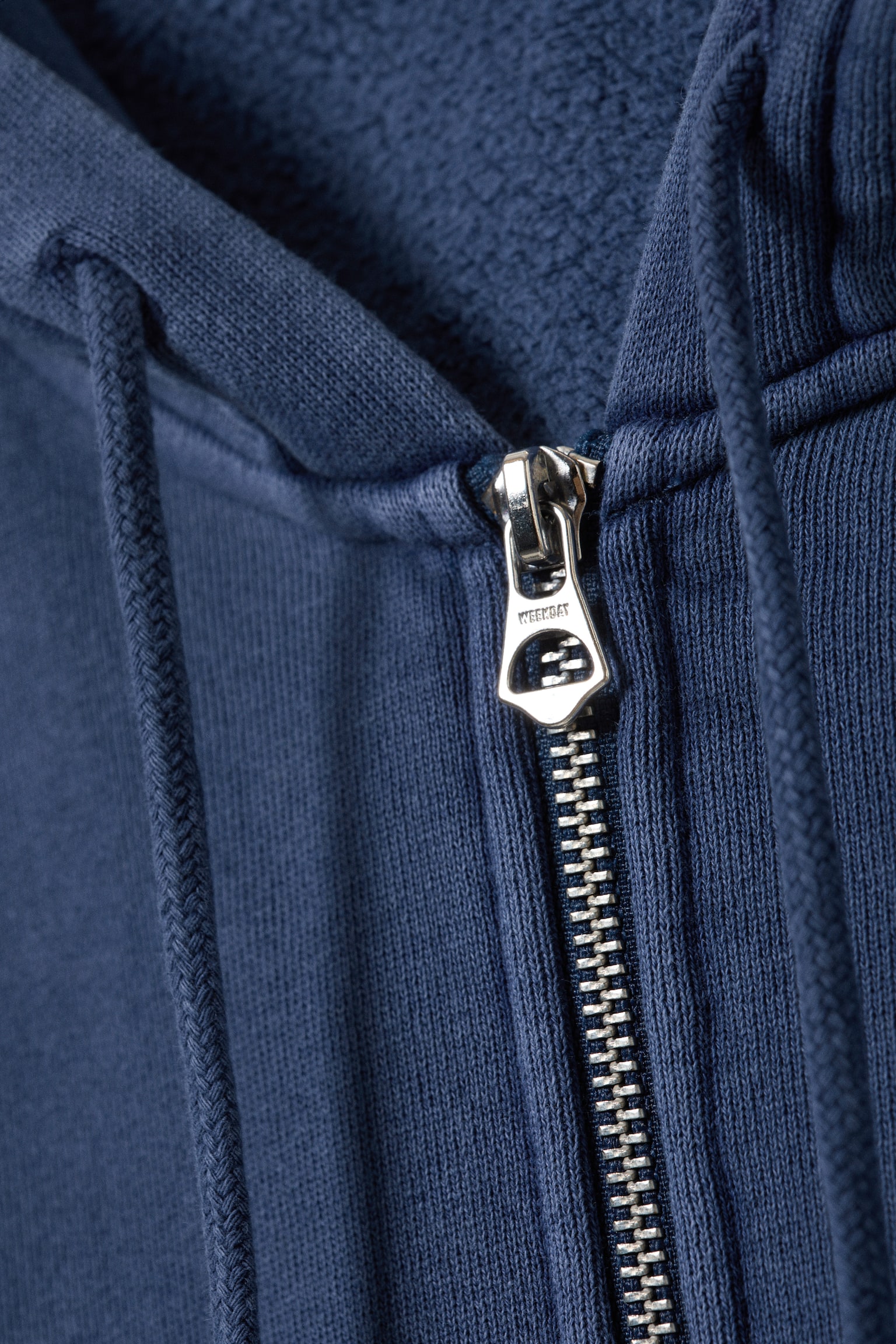 Hoodie aderente - Blu scuro lavato - 3