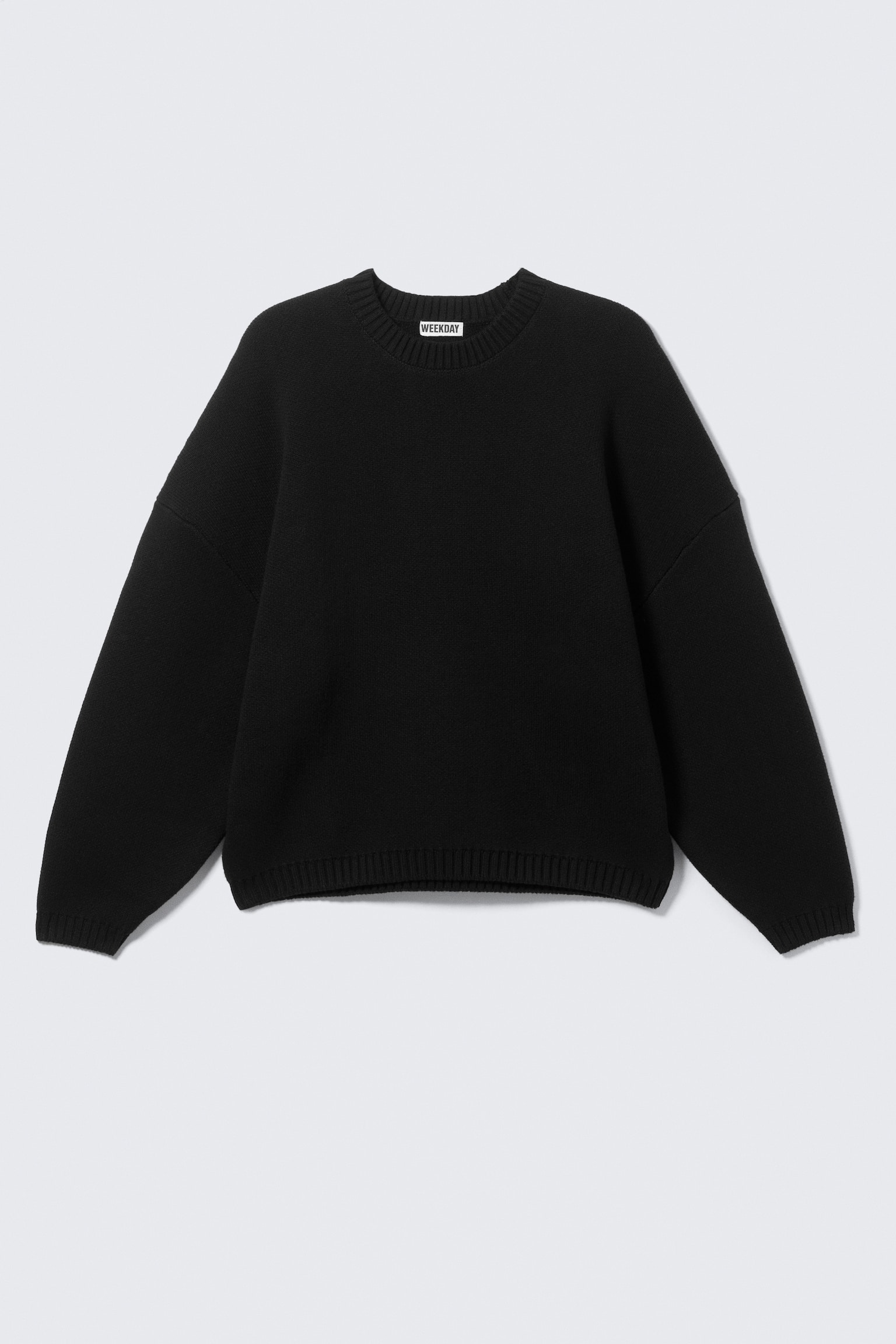 Oversize-Pullover aus schwerer Baumwolle - Schwarz - 2