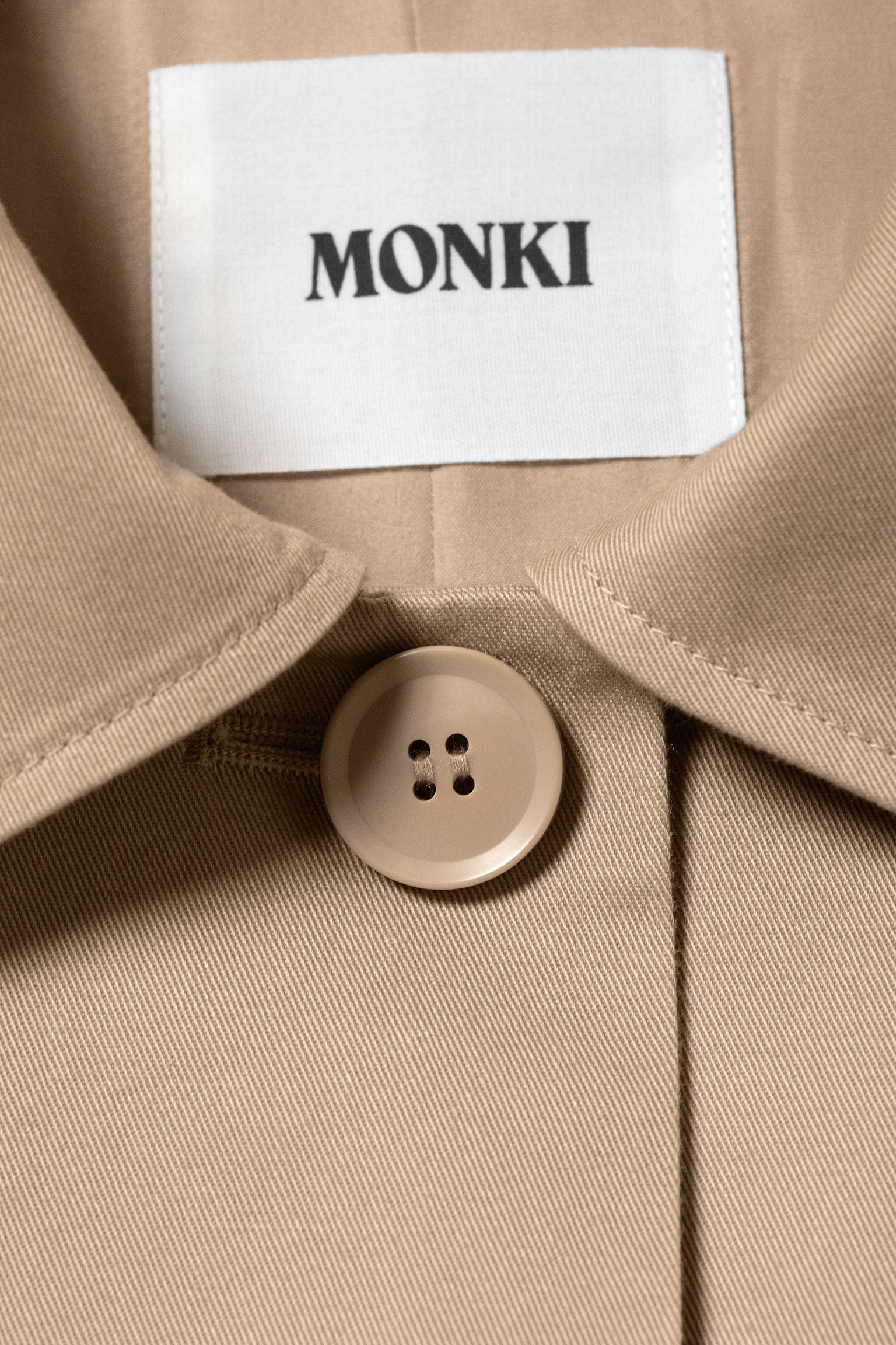 Locker geschnittener, einreihiger Car-Coat - Beige/Staubiges Maulwurfsgrau - 3
