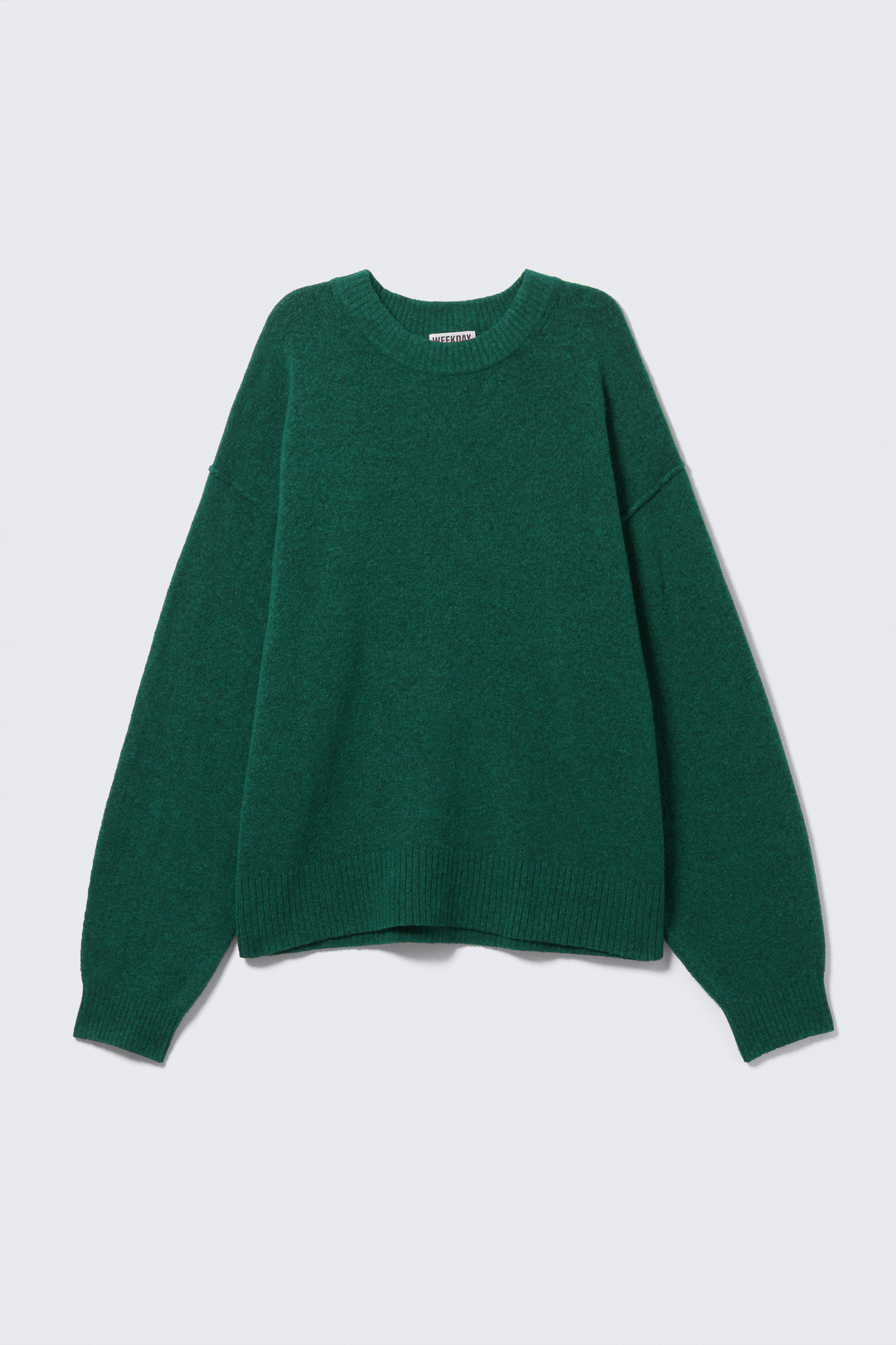 Relaxed Knitted Sweater - Verde scuro mélange/Blu scuro mélange/Grigio mélange
