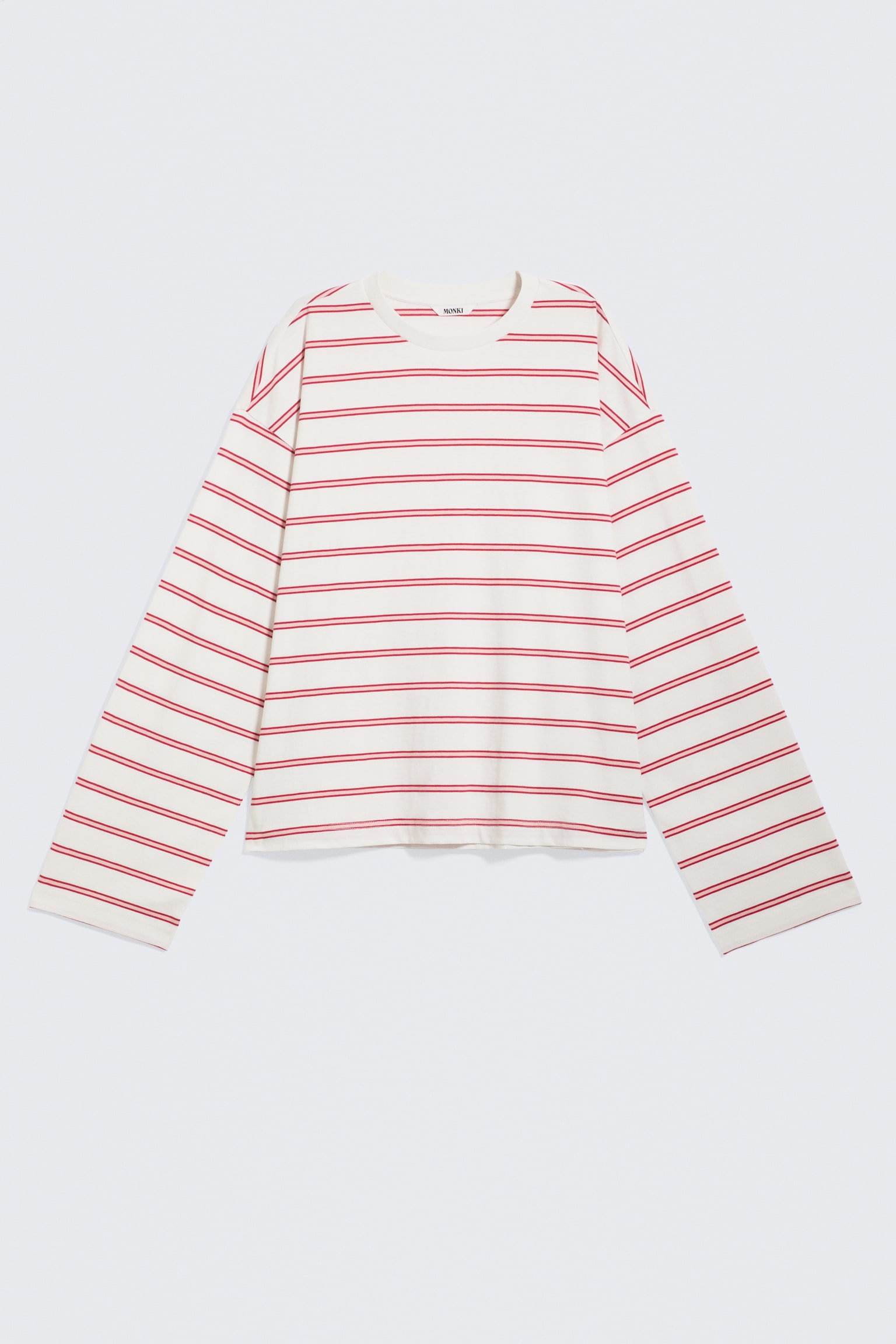 T-shirt in cotone a maniche lunghe - Bianco – Righe rosa/rosse/Righe bianche e marroni/A righe blu/marroni/Navy/rosa a righe/Blu a righe/Rosa - Righe gialle - 1