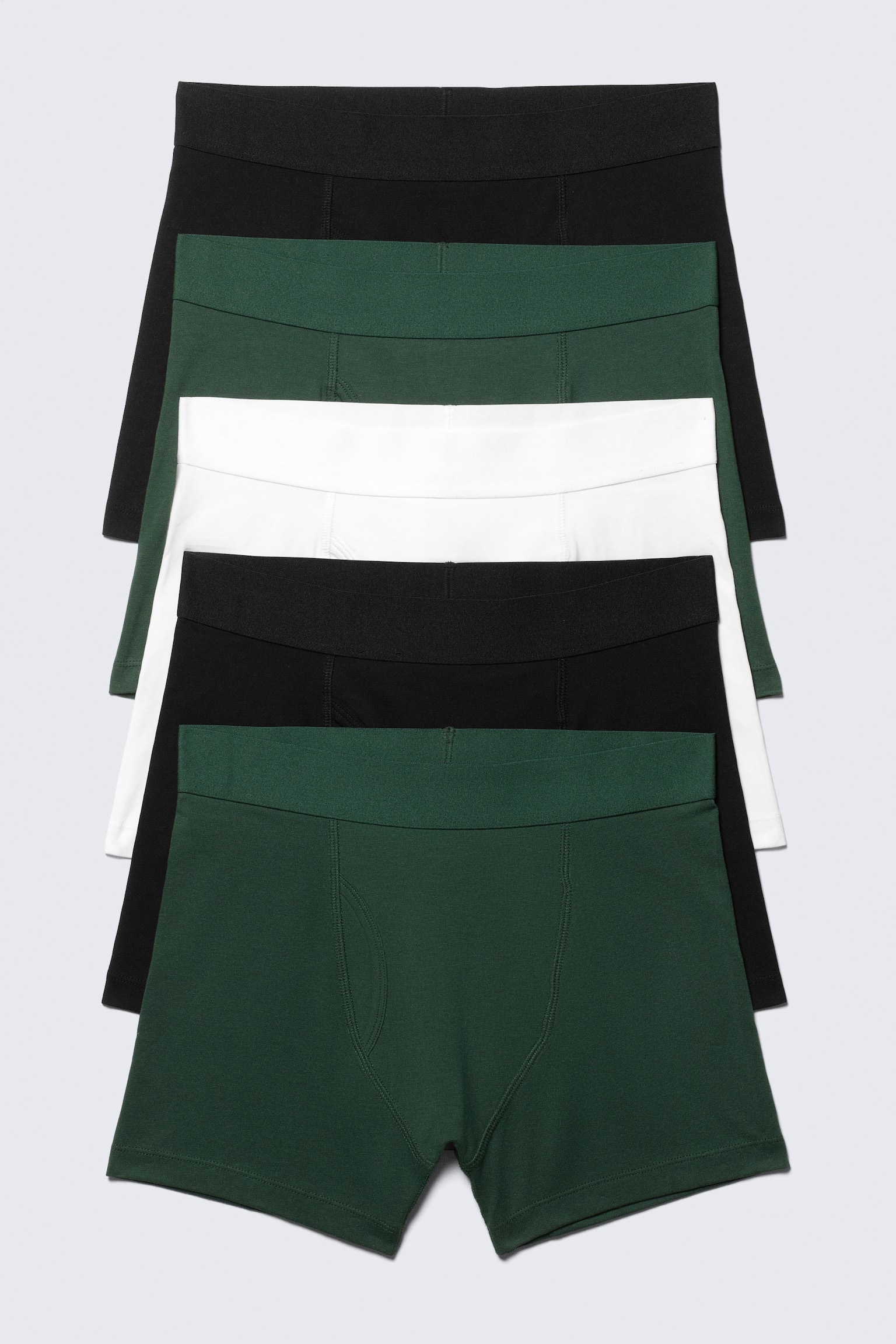 5-pack Boxer Briefs - Černá/Bílá/Tmavě zelená/White/Černá/Bílá/Námořnická modrá/Black/Černá/Béžová/Zelená/Bílá/Černá/Hnědá/Zelená - 1