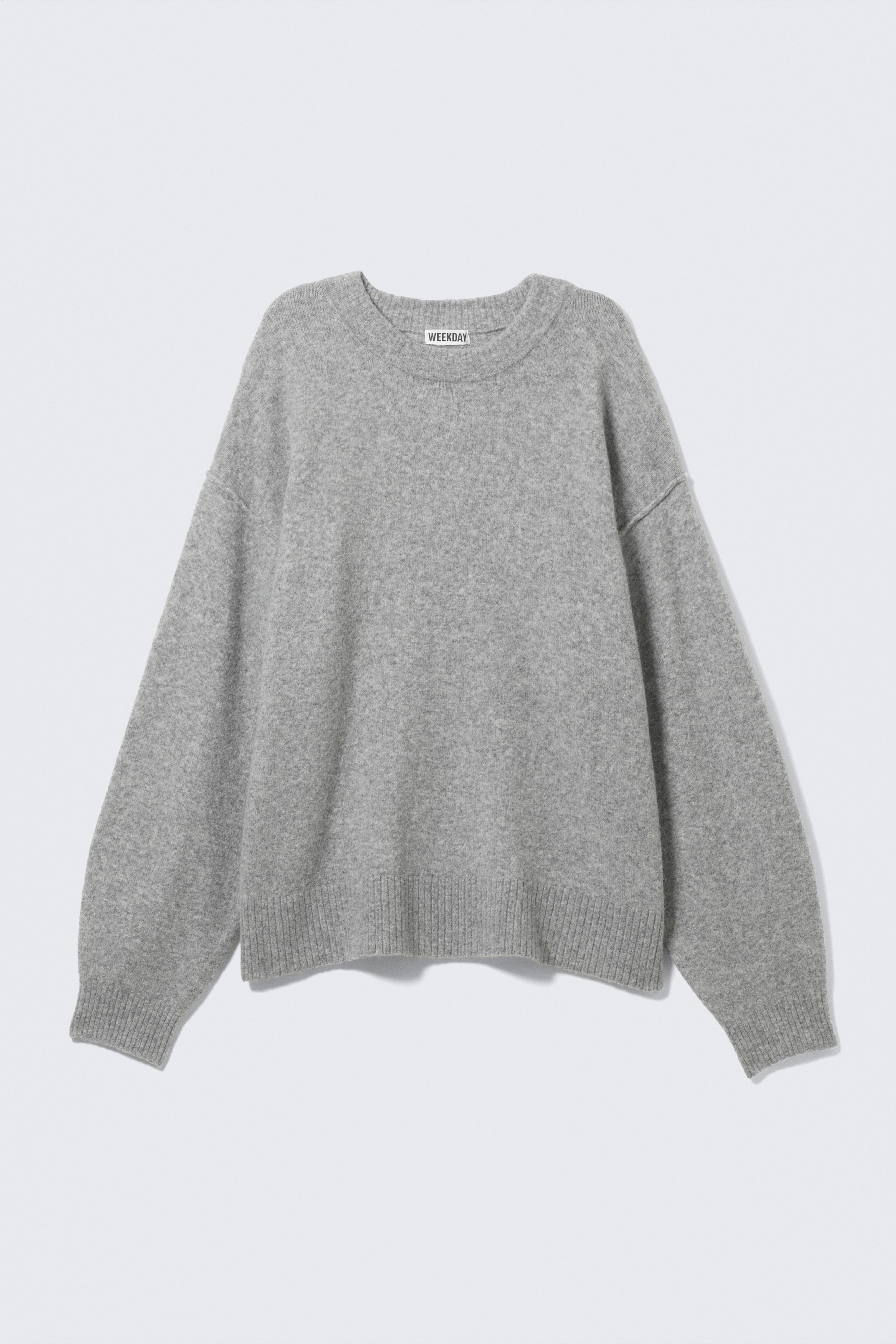 Relaxter Strickpullover - Grau meliert/Dunkelgrün Melange/Dunkelblau meliert