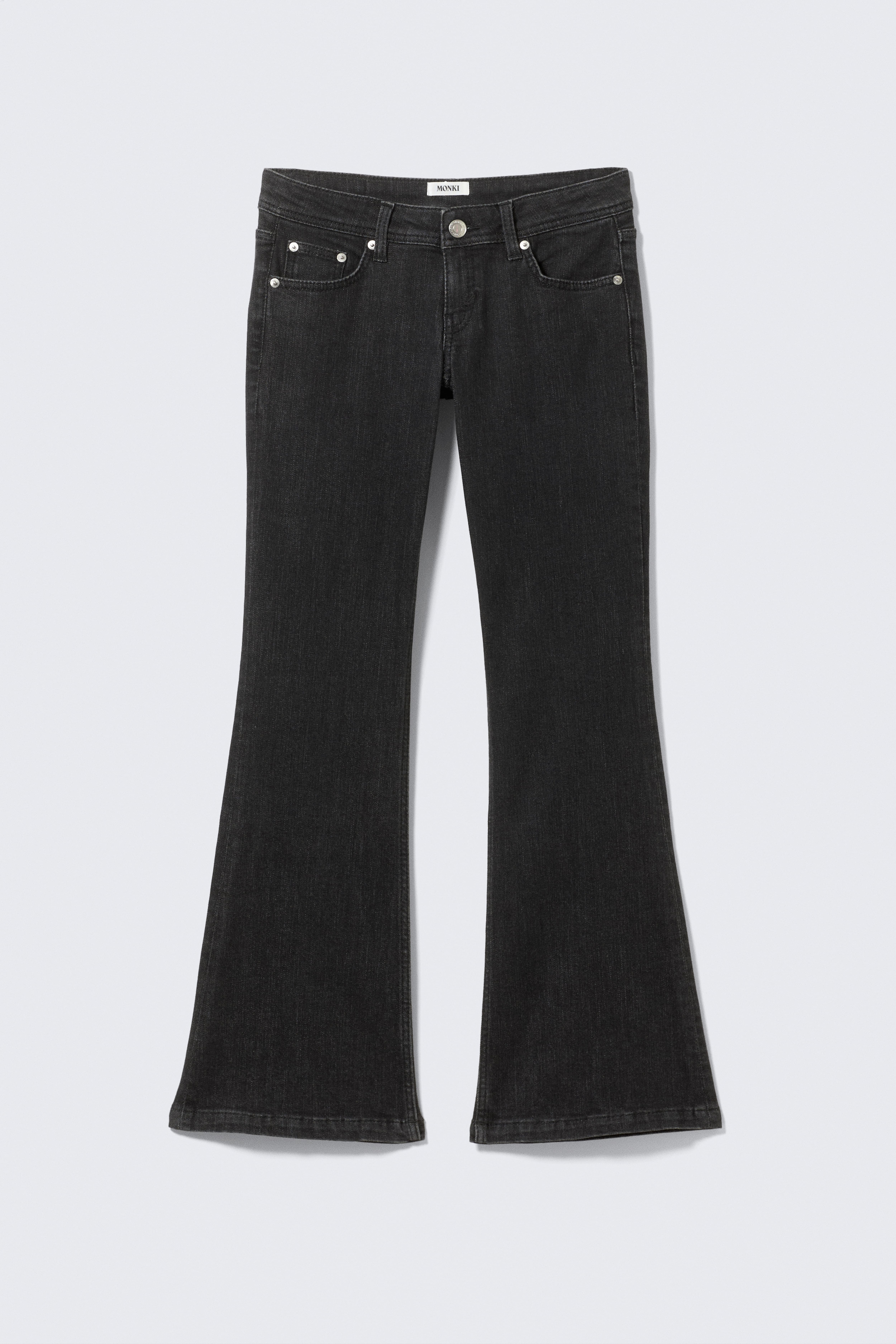 Jeans a zampa con vita bassa - Ink Black – Nero/Lavaggio blu – Blu scuro/Blu medio