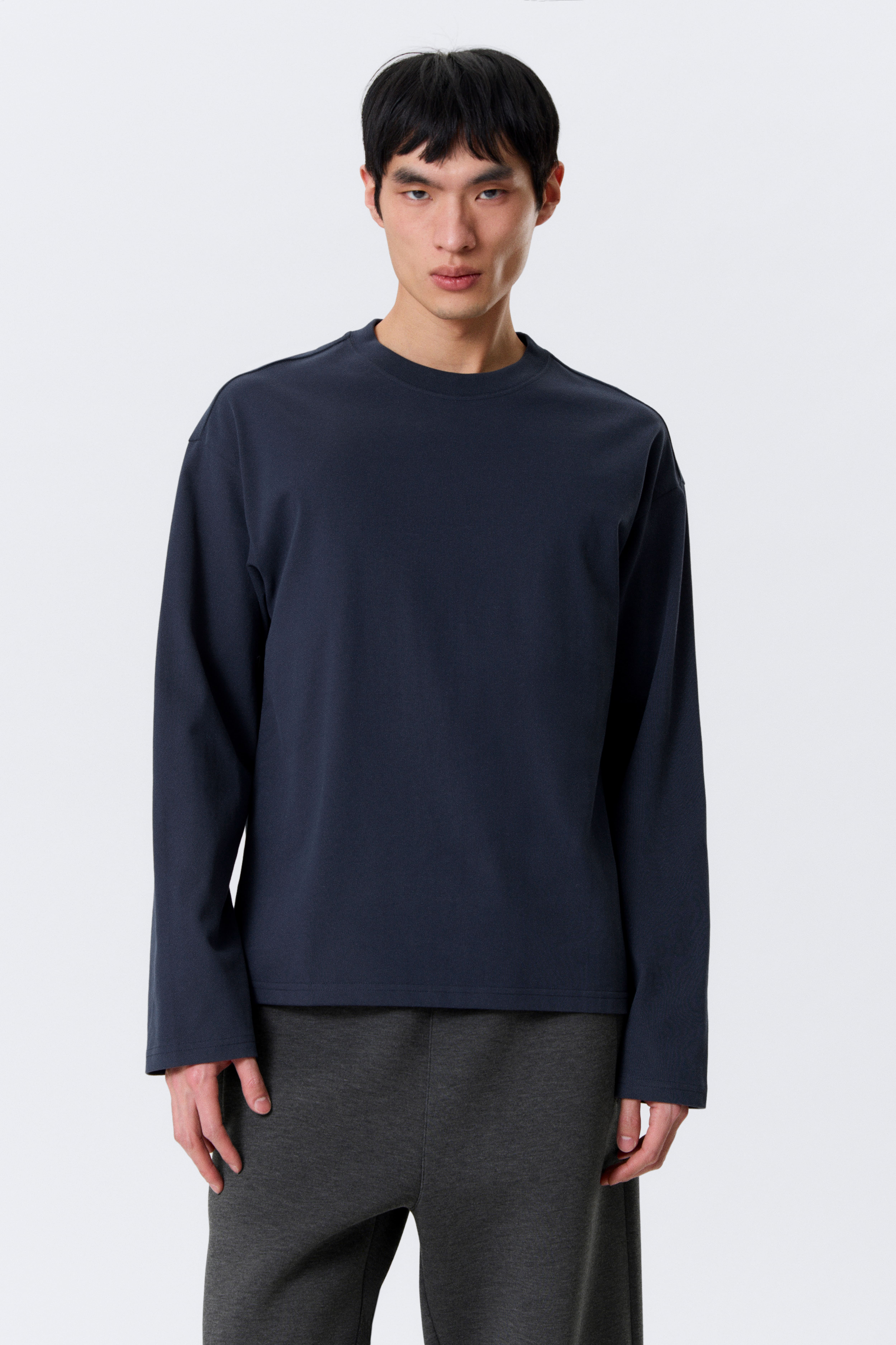 Φαρδύ Μακρυμάνικο T-shirt - Σκούρο Ναυτικό Μπλε/Ανοιχτό Σκουρόχρωμο Μόλε/Ριγέ μπλε & λευκό/White/Πλυμένο Μπλε/Ριγέ Σκούρο Καφέ/Σκούρο Πράσινο/Black/Dark Brown/Γκρι Dusty/Λευκές & Ναυτικές Ρίγες