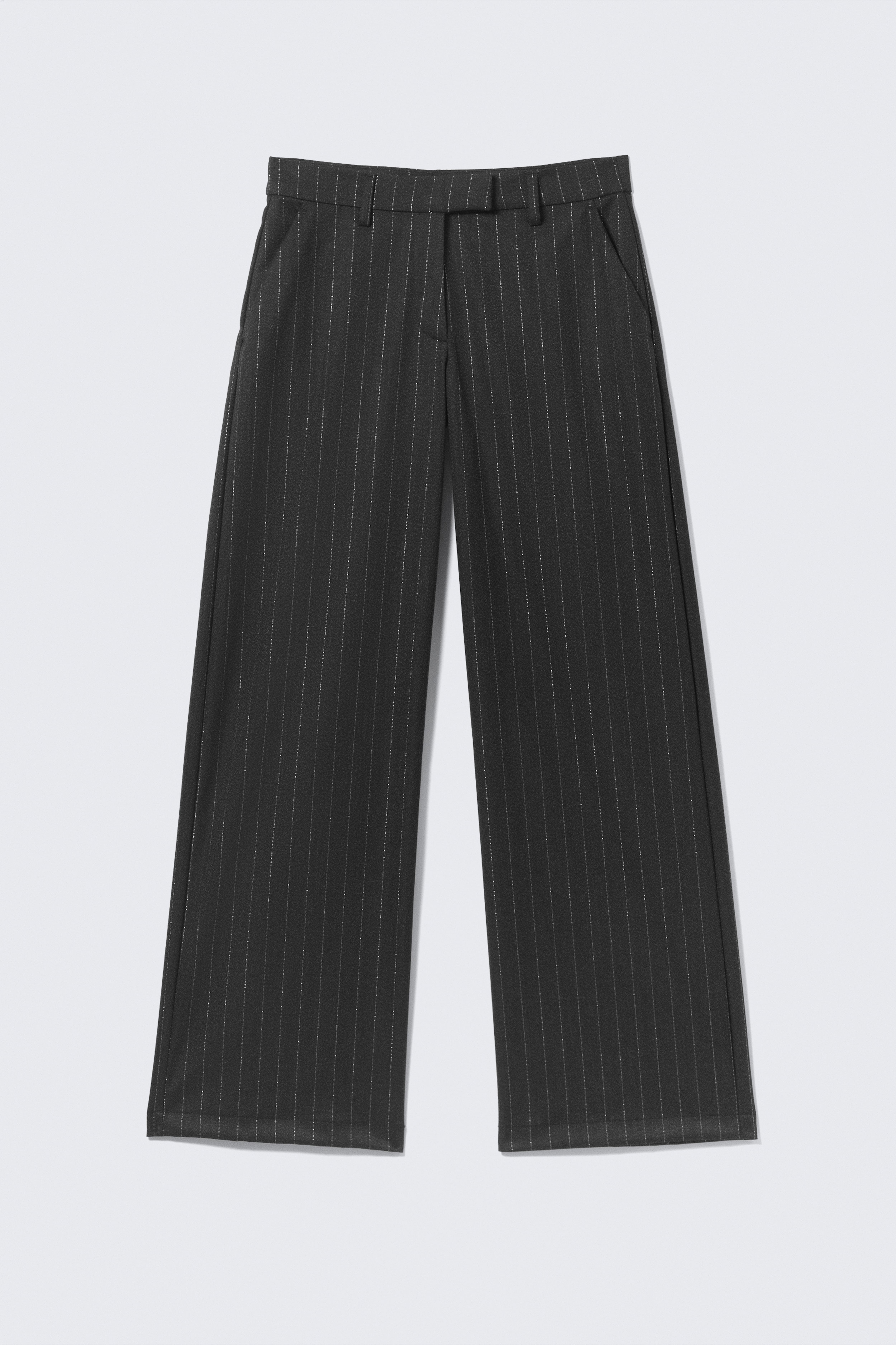 Pantaloni sartoriali a vita bassa - Grigio scuro - Righe glitter/Nero/Nero/Grigio mélange a righe/Mole a righe/Brown Pinstripe