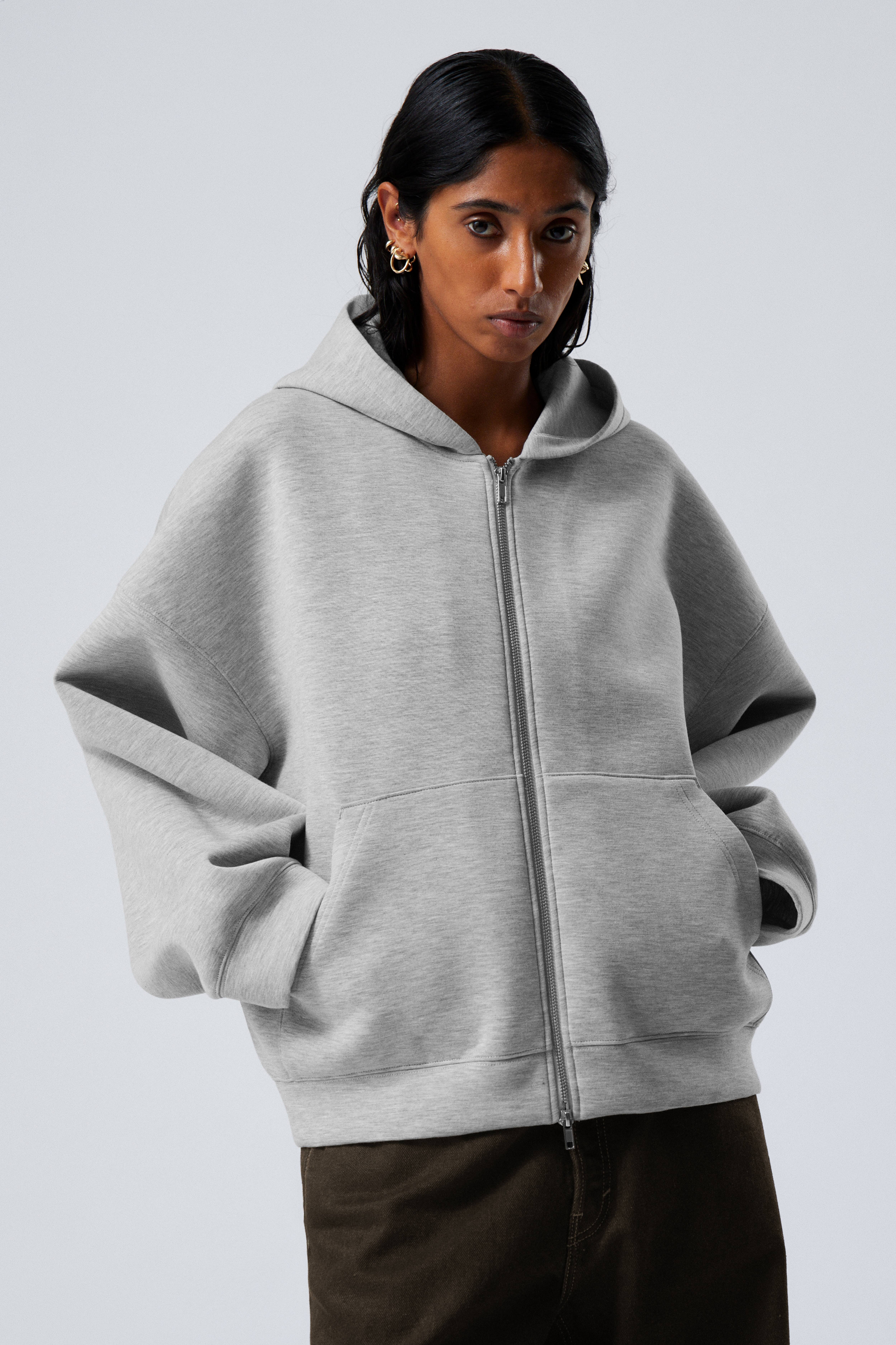 HM Oversized Scuba-Zip-Hoodie