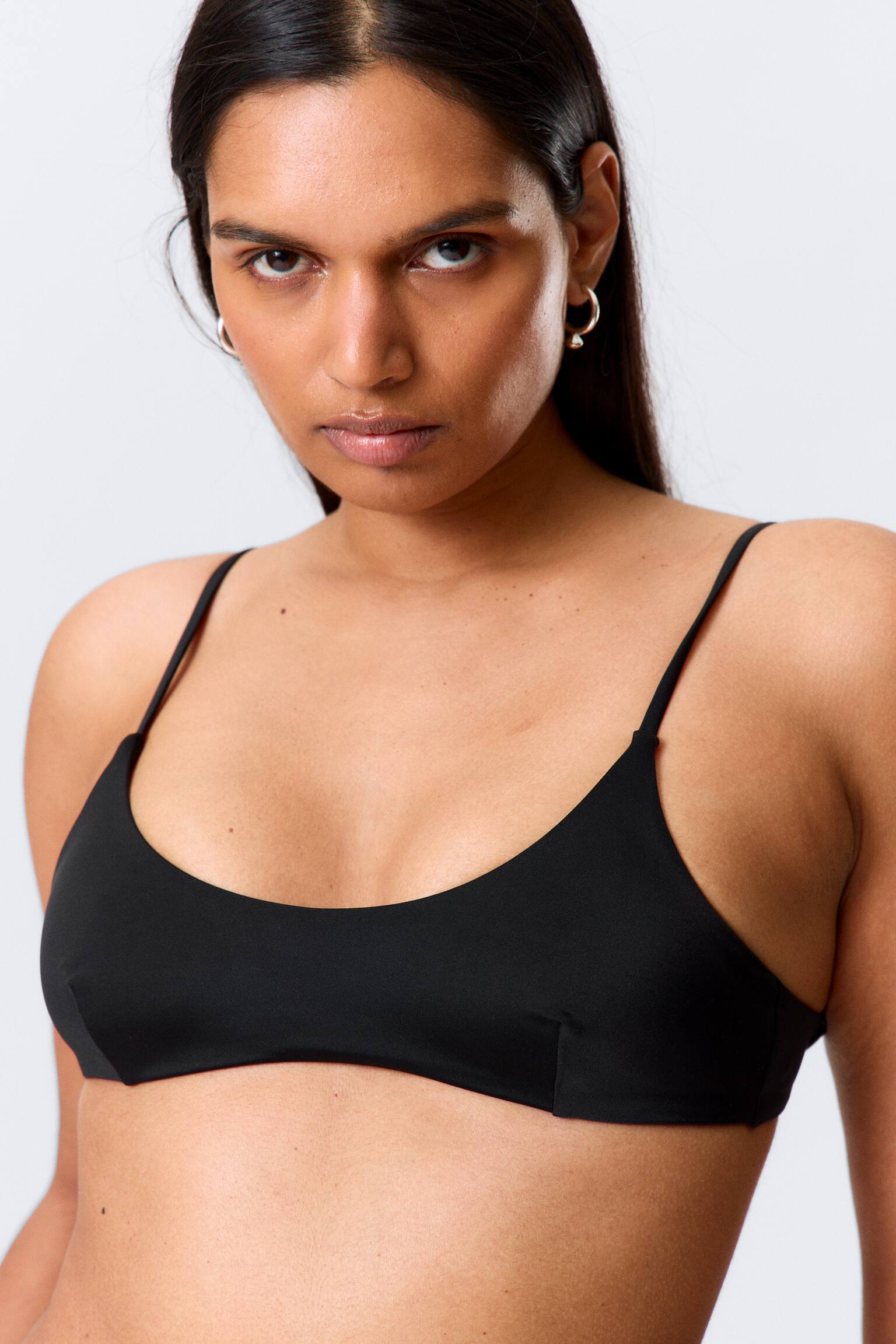 Haut de bikini lanières - Noir/Vert clair - 4