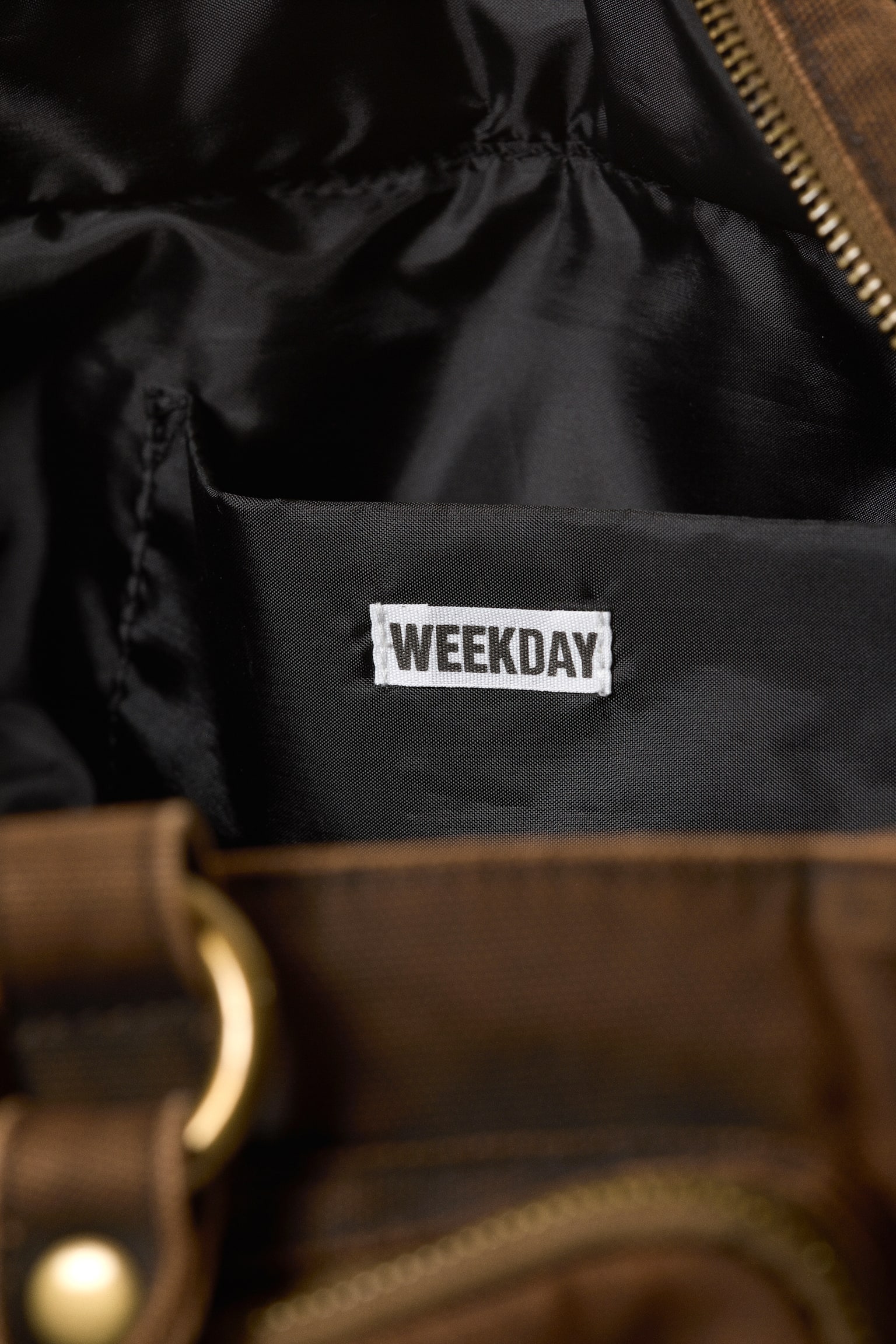 Geantă de umăr medie cu buzunare - Verde kaki închis/Negru - 2