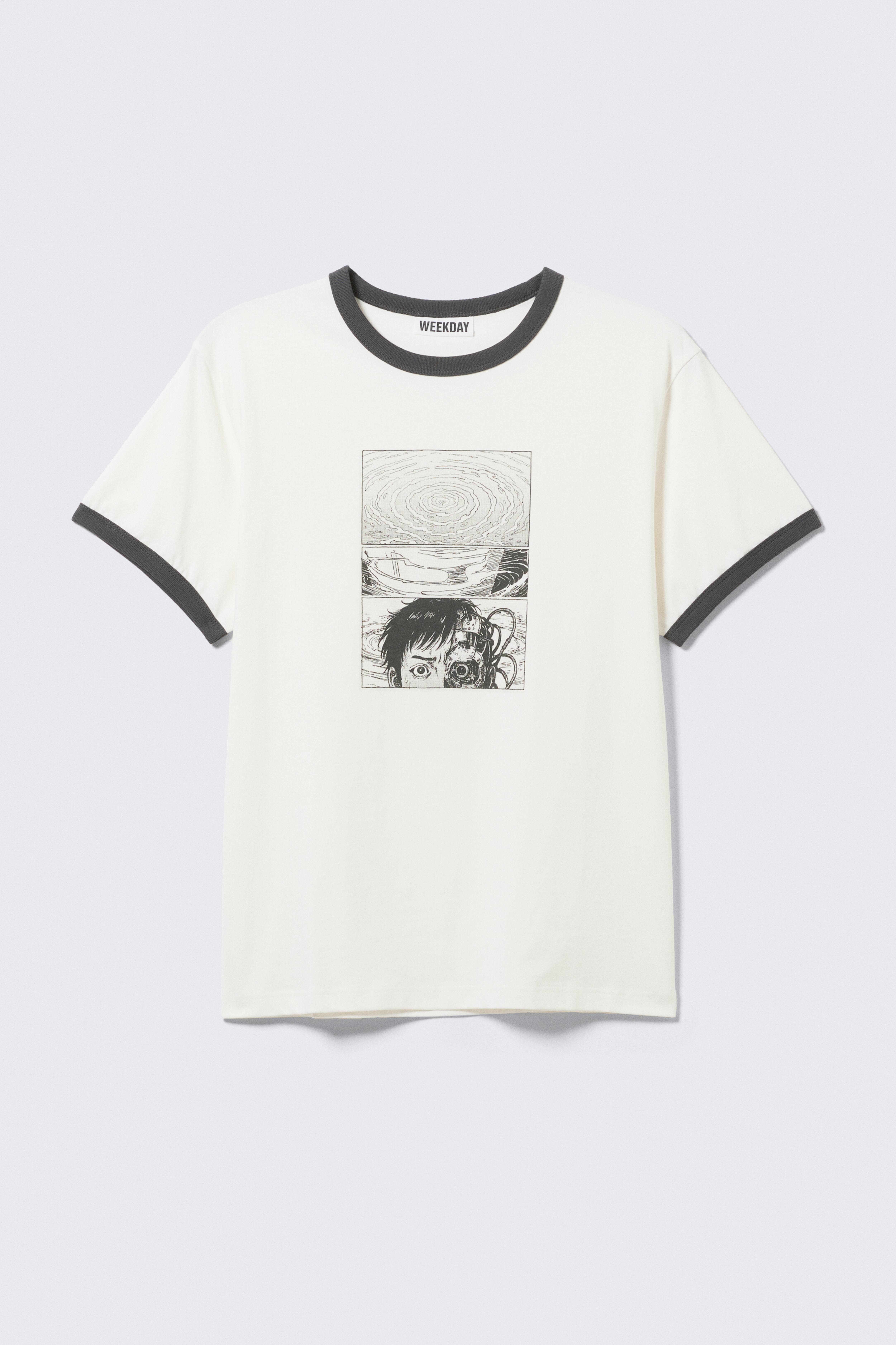Grafisk t-shirt - Vit - Comic Page/Svart & Vit - Bear Spray