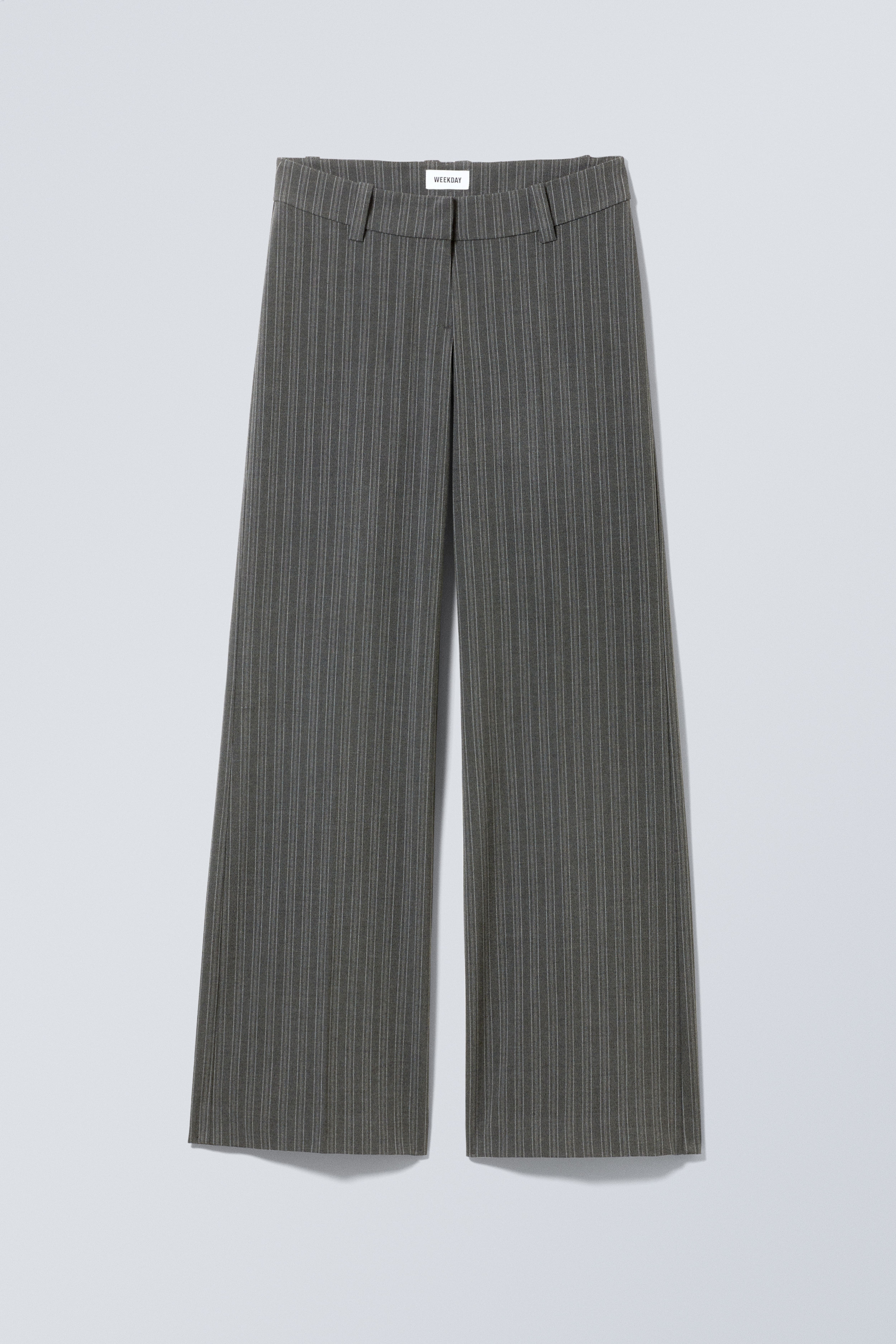 Keel Low Suiting Trousers Dark Grey Pinstripe Ladies H M GB