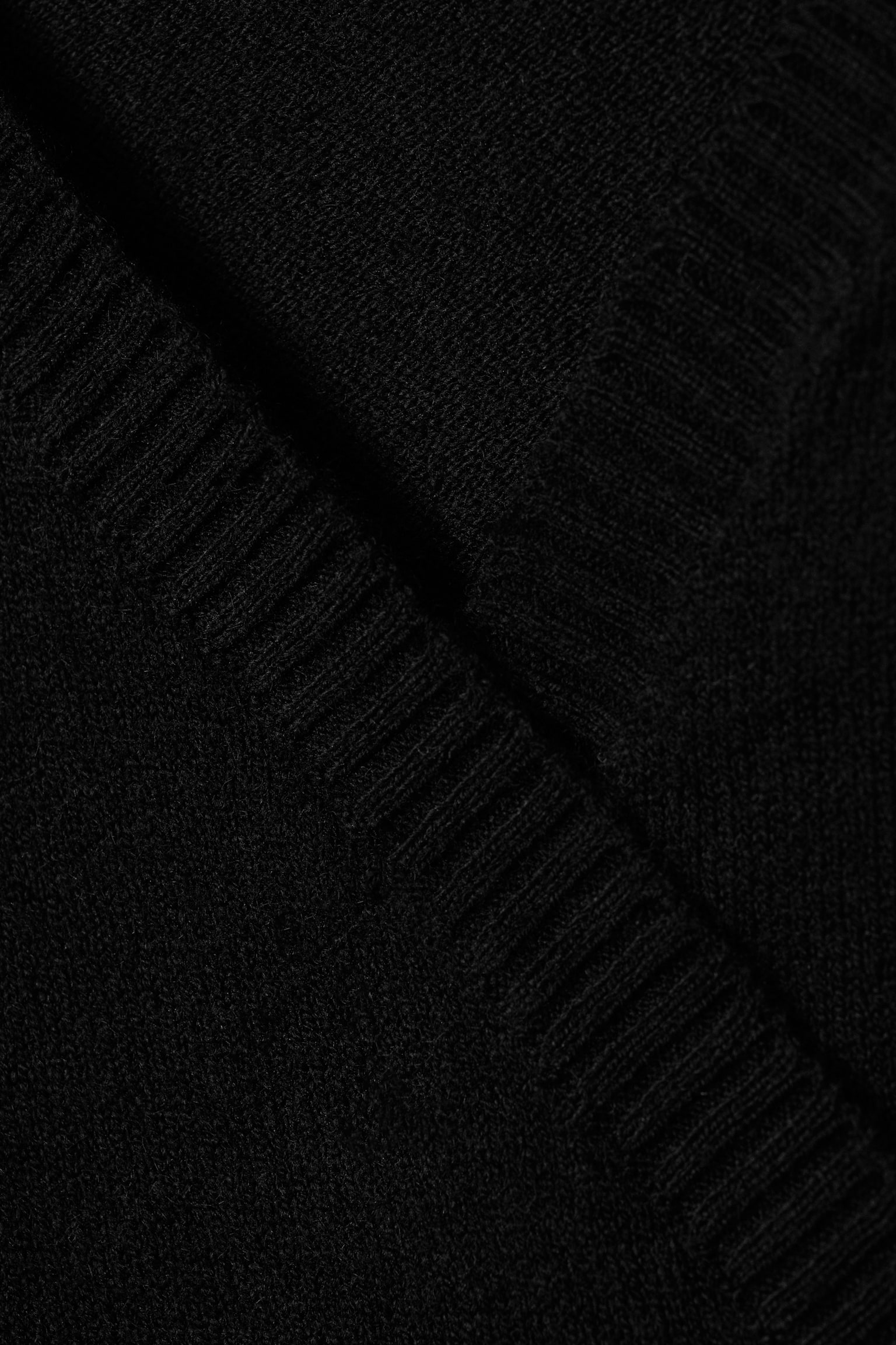 V-hals slå-om strikcardigan - Sort/Gråmeleret/Lyserød - 5