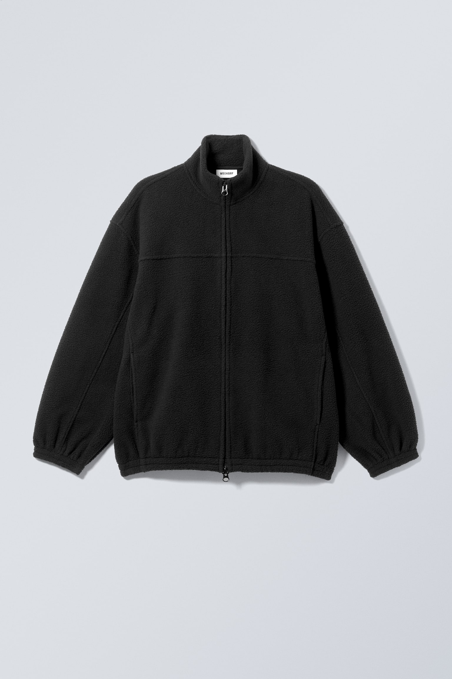 Fleece Zip Jacket - Black/Navy Blue - 2