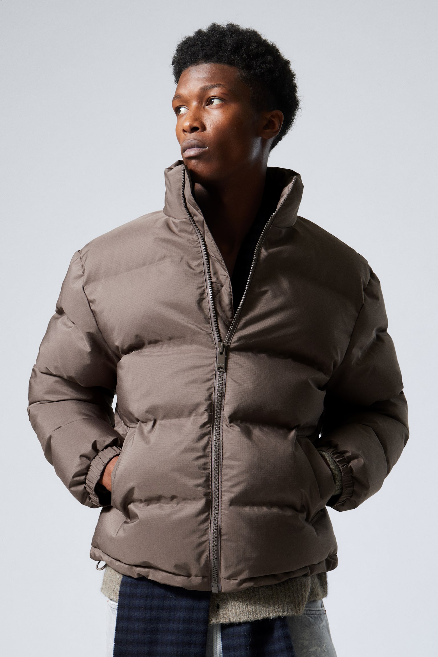 Cole Puffer Jacket - Dark Mole/Black/Light Dusty Grey - 4