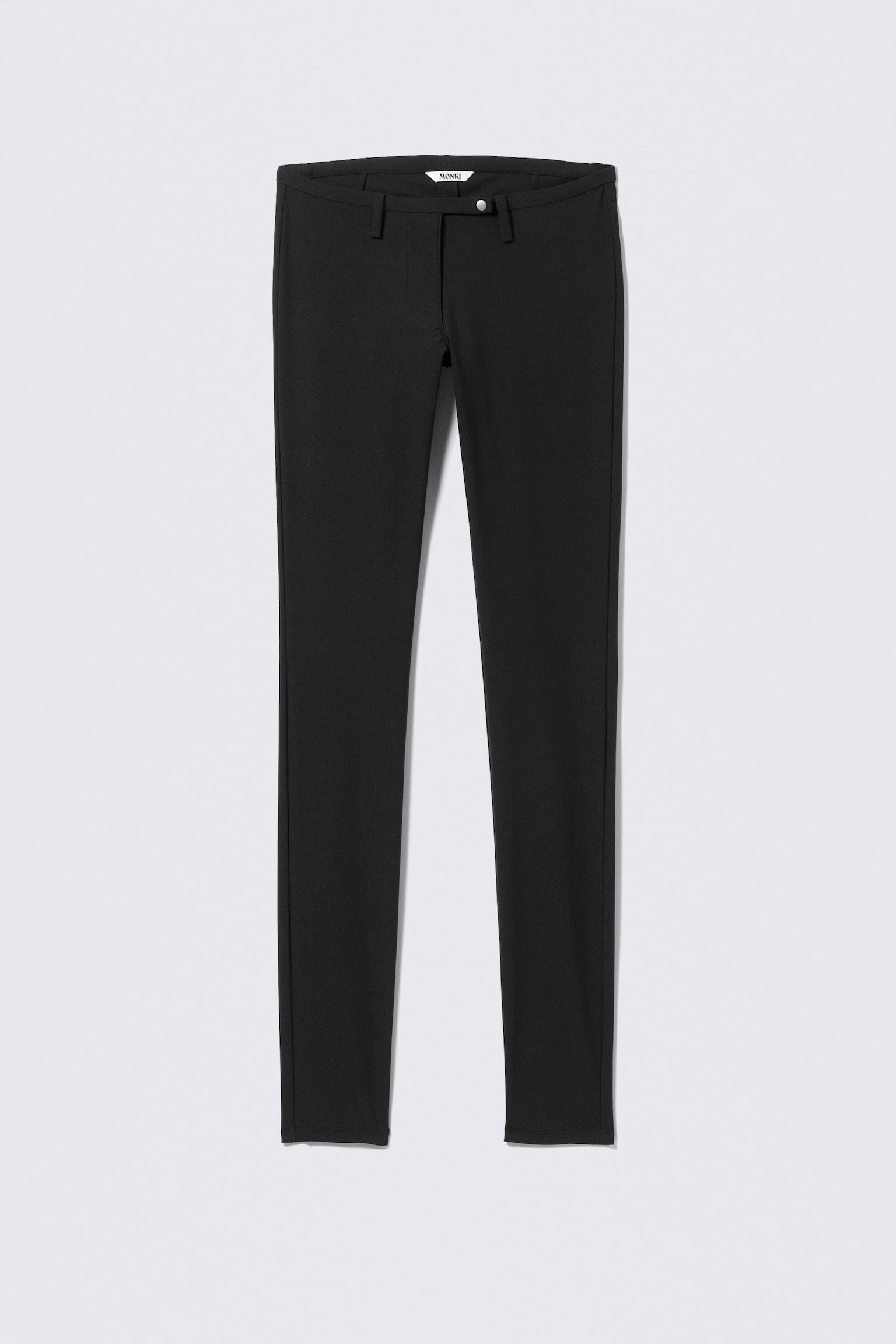 Low-Waist-Treggings aus Anzugstoff mit Skinny Fit - Schwarz - 2