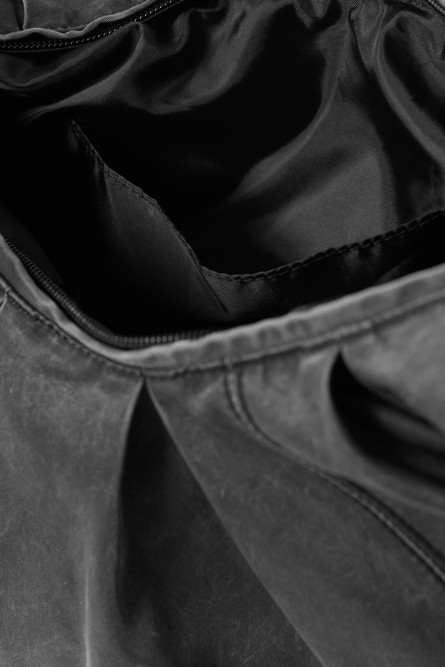 Ruched Crossbody Bag - Washed Black – Zwart - 4