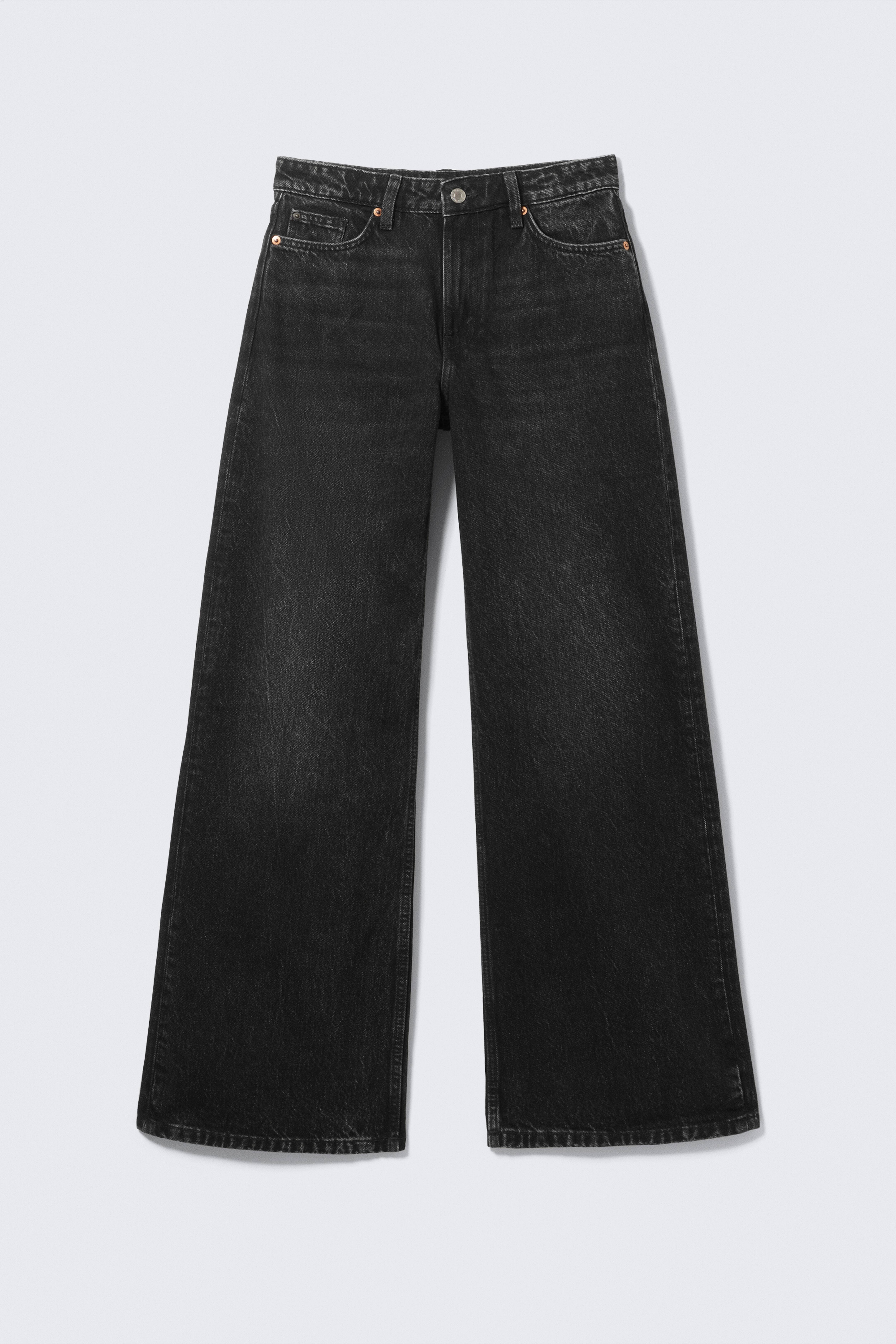 Paz Mid Rise Wide Leg Jeans - Paloma Black - Black/Tuned Black - Black/Blue Horses - Medium Blue/Perseus Blue - Medium Blue