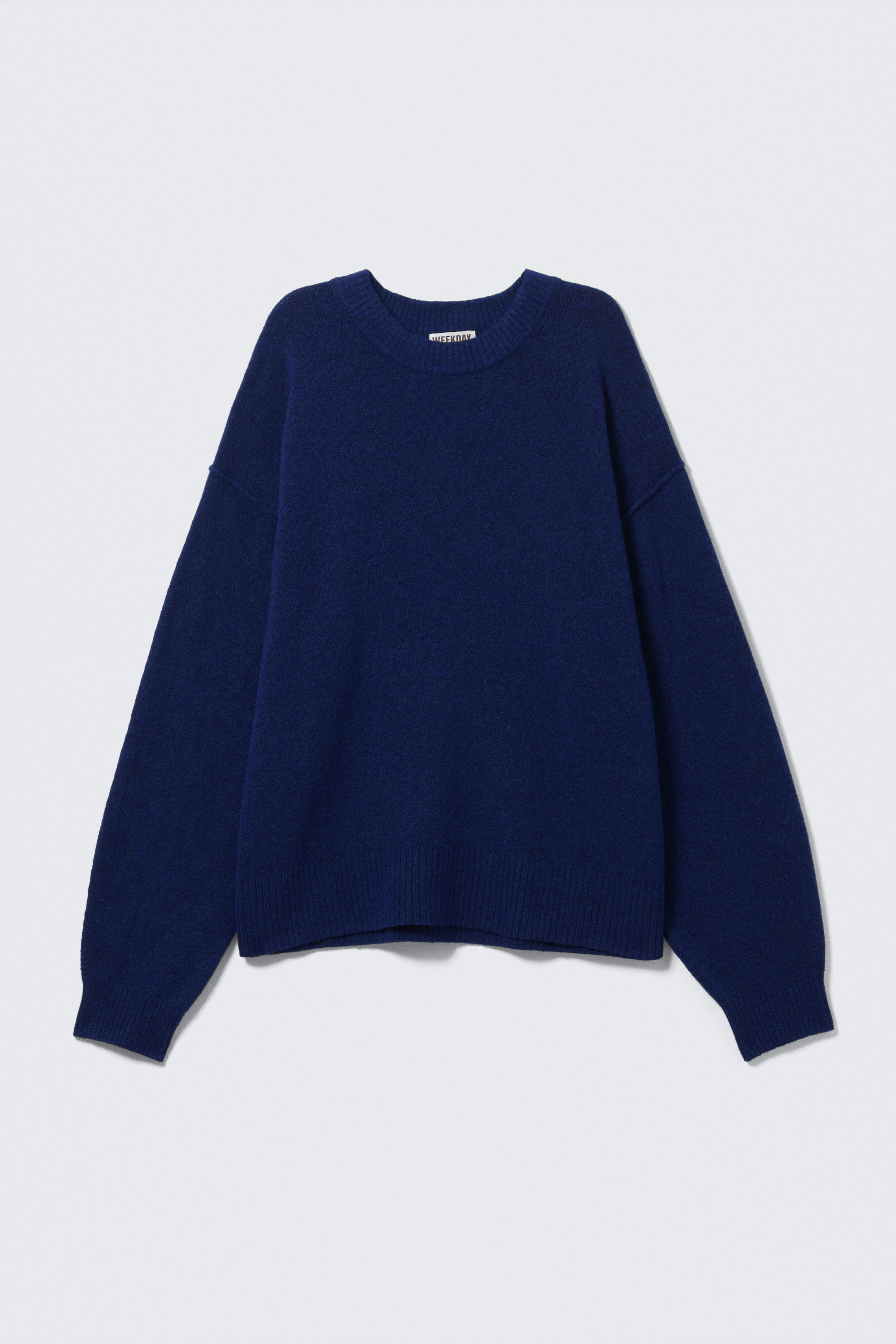 Relaxed Knitted Sweater - Blu scuro mélange/Verde scuro mélange/Grigio mélange