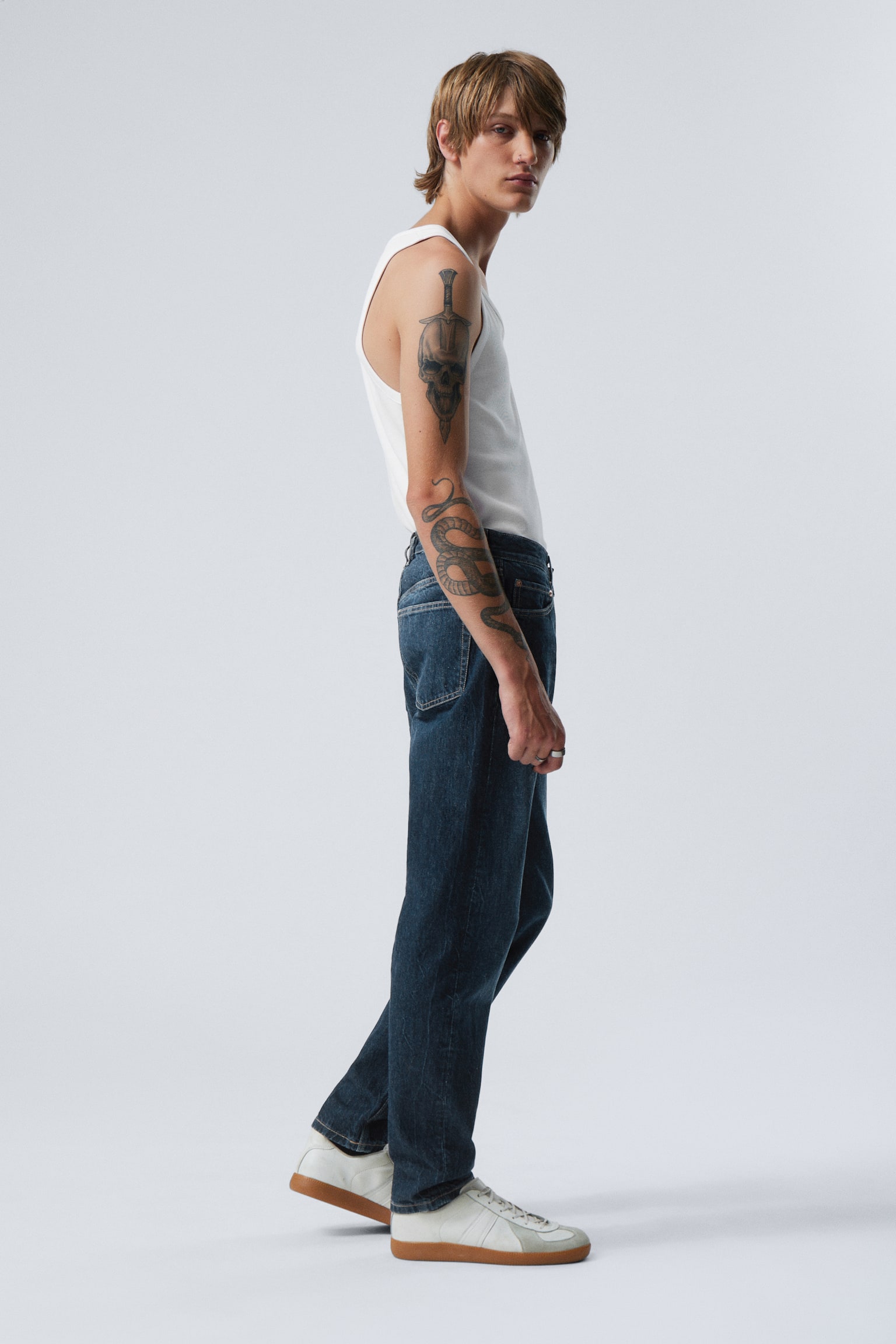 Barrel Relaxed Taperd Leg Jeans - Compact Blue - Dark Blue/Tuned Black - Black/90s Blue - Medium Blue - 4