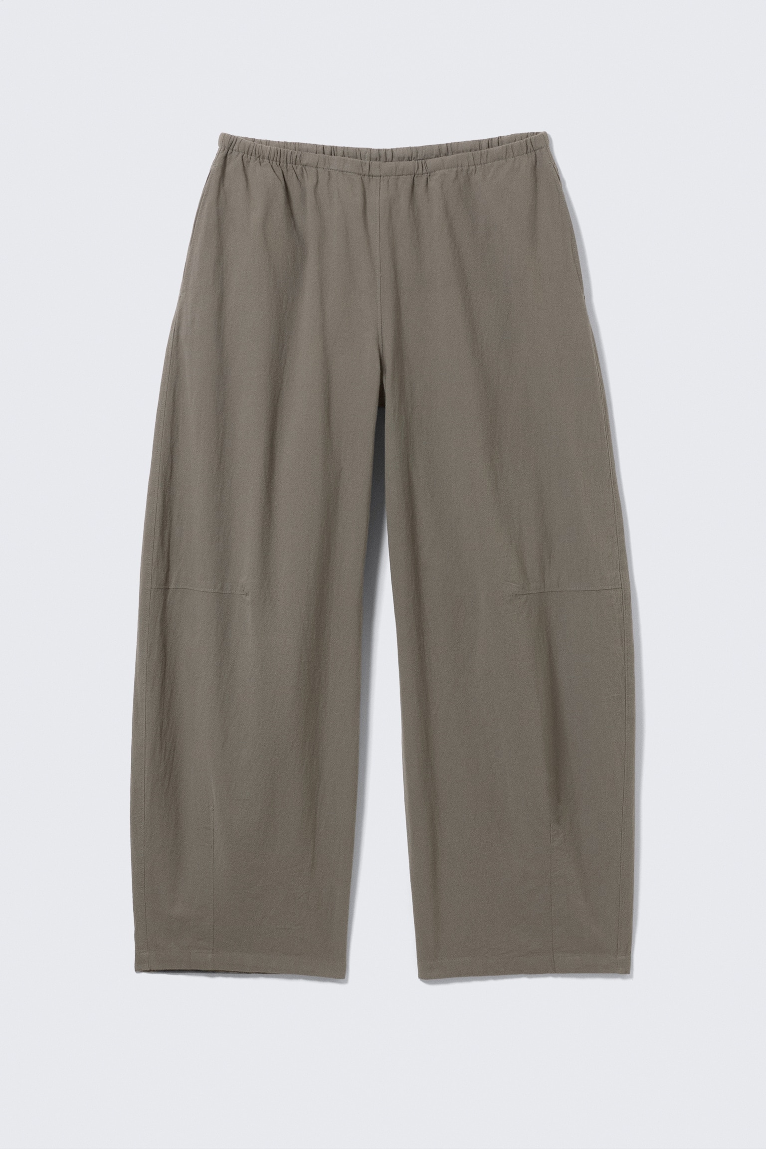 Losse pull-on broek met lage taille - Grijs/Lichtbeige - 2