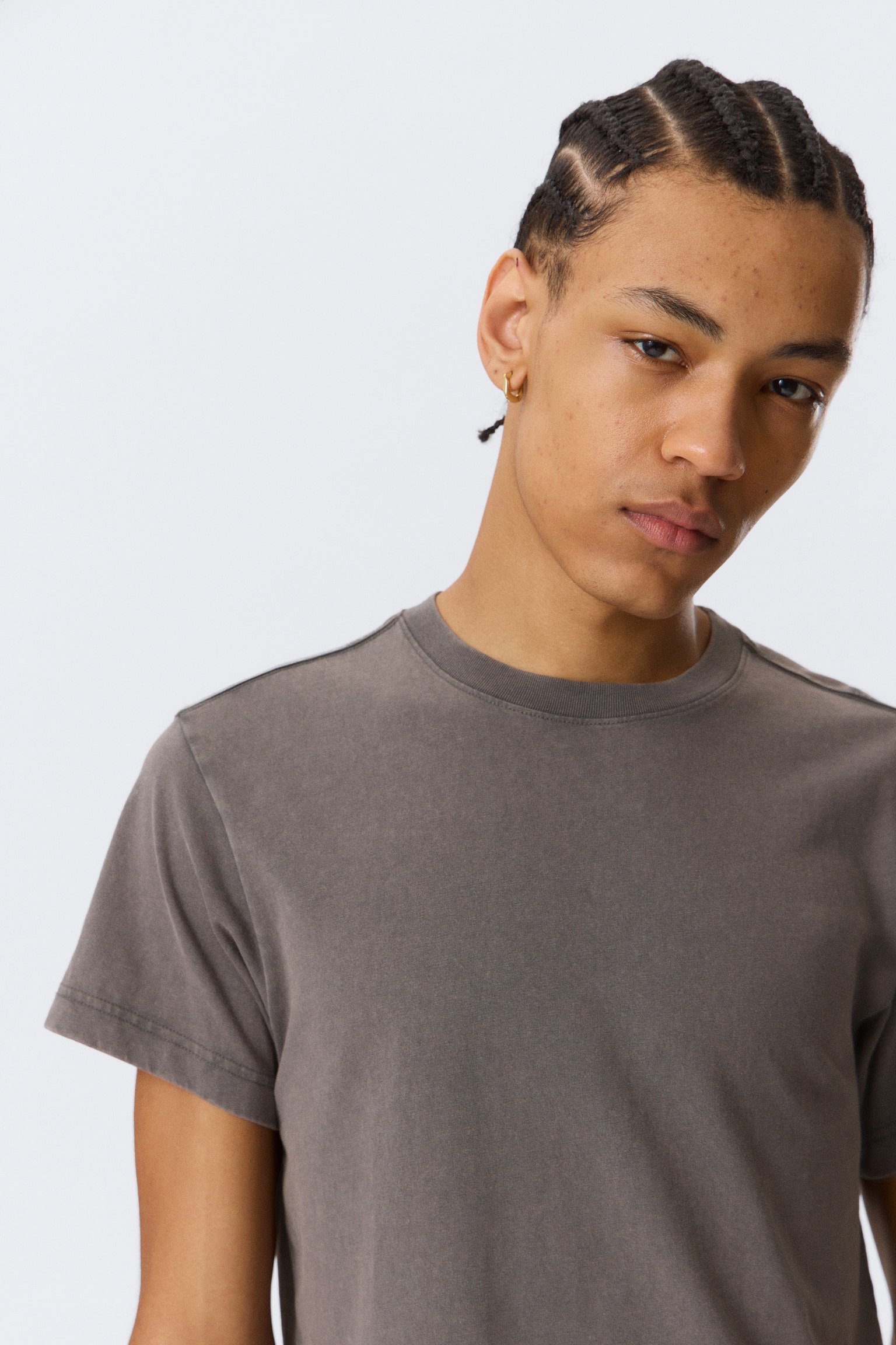 T-shirt in cotone - Grigio scuro - 3