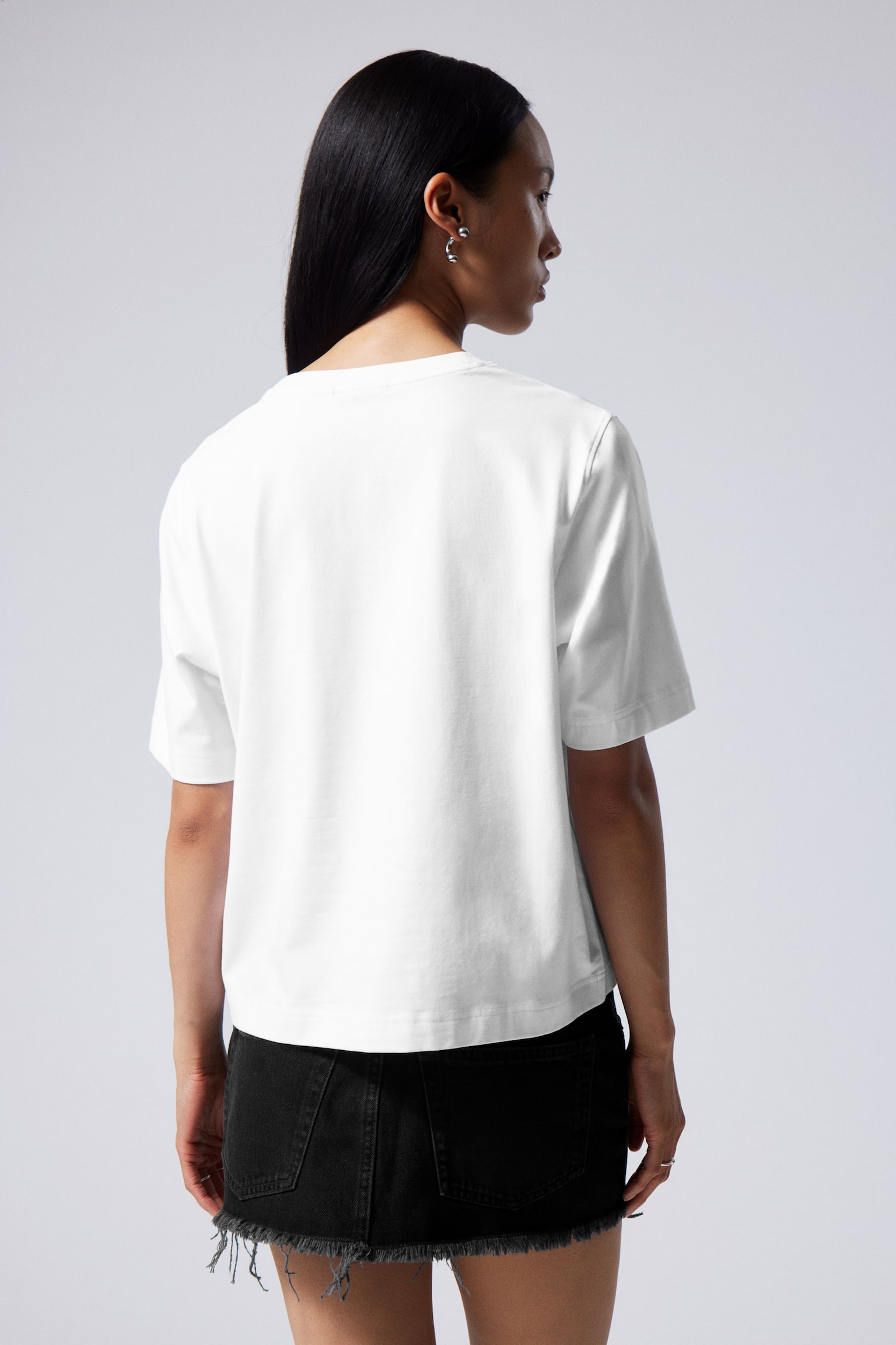 Perfect Boxy T-shirt - White/Black - 4