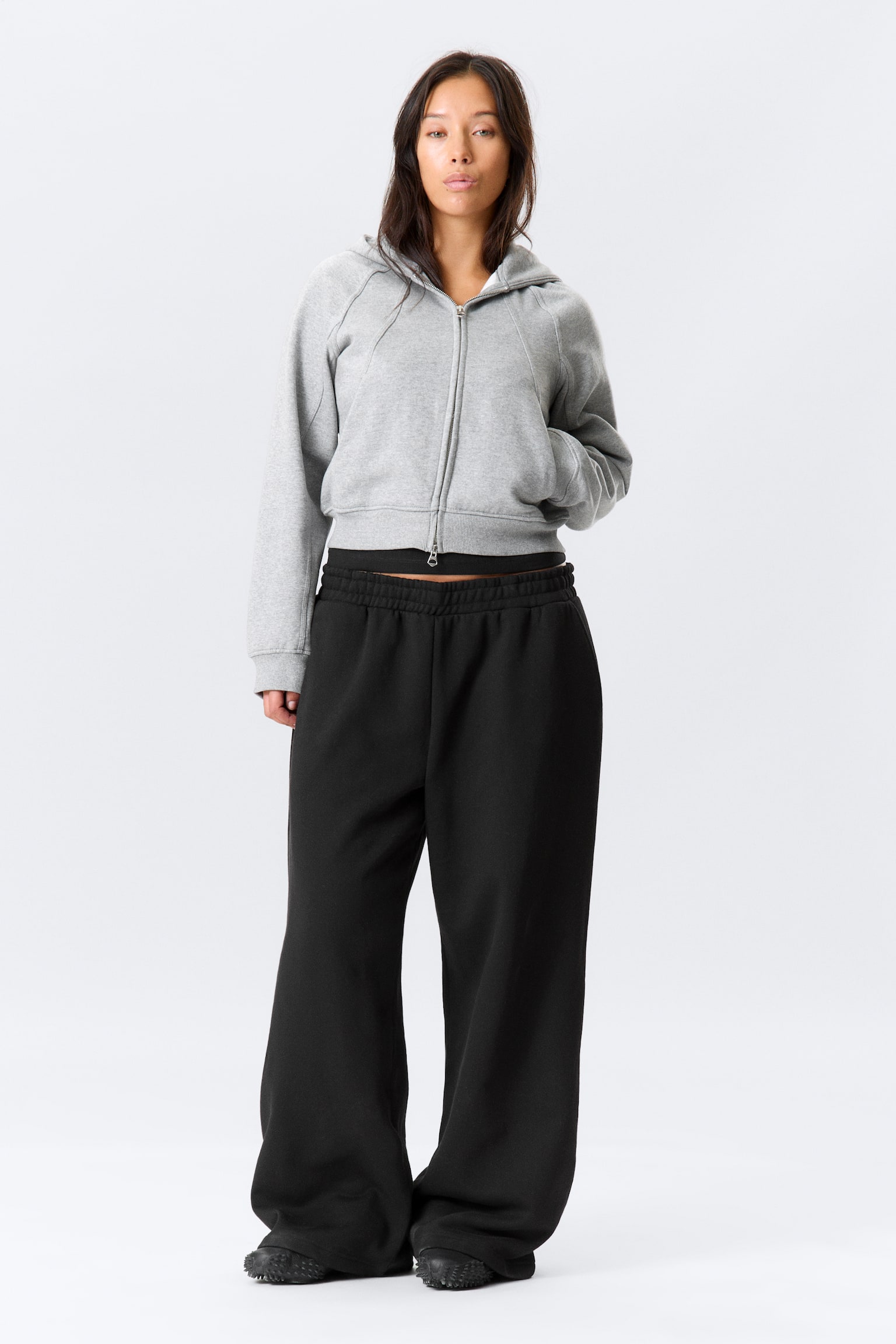 Loose Long Heavyweight Sweatpants - Black/Tmavohnedá/Vypraná tmavosivá/Grey Melange/Tmavomodrá/šedá - 1