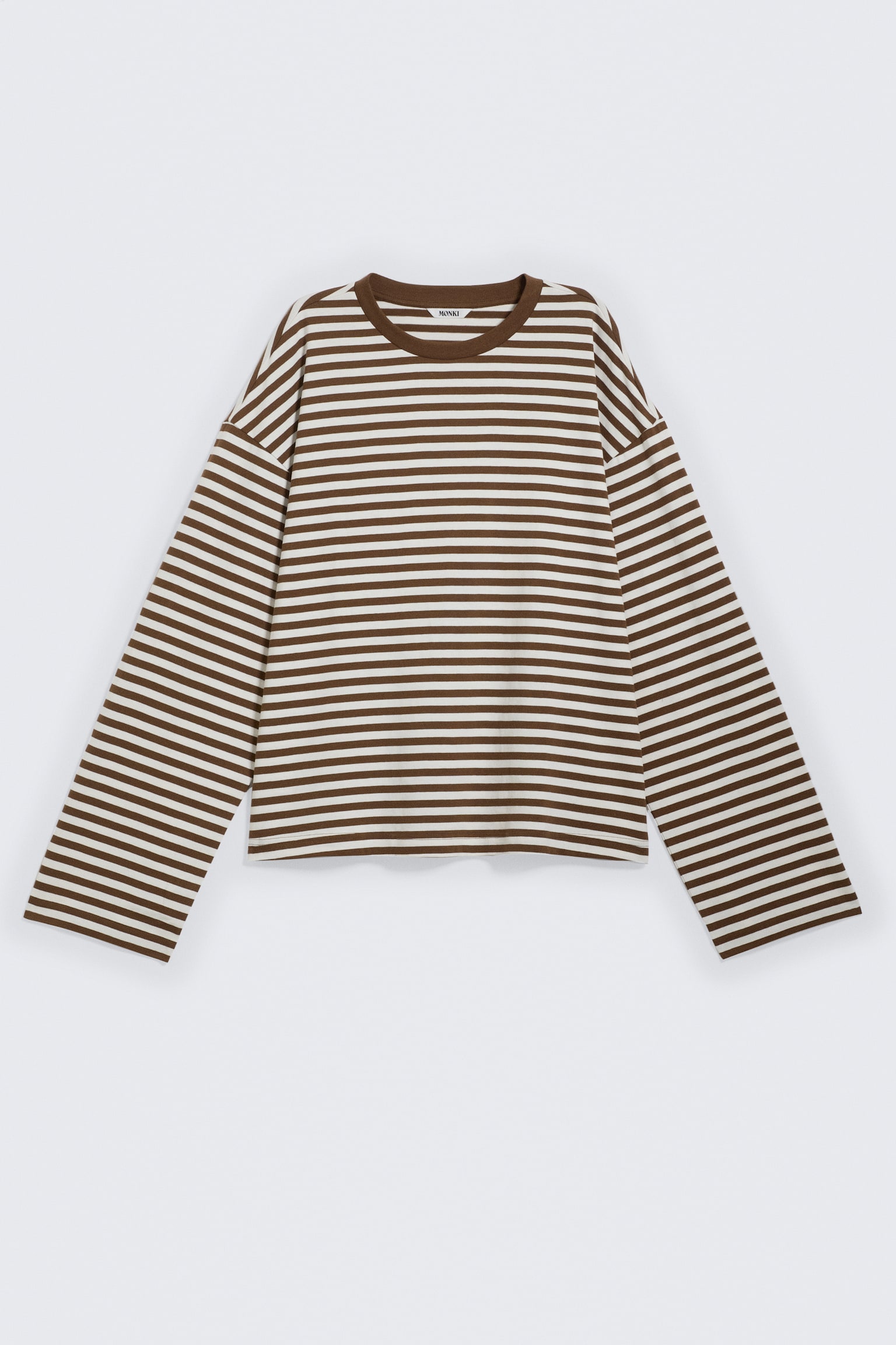 Longsleeve-Shirt aus Baumwolle - Braune & weiße Streifen/Weiß - Pinke/rote Streifen/Staubweiß - Braune Streifen/Blau/braun gestreift/Blau/Mehrfarbig gestreift