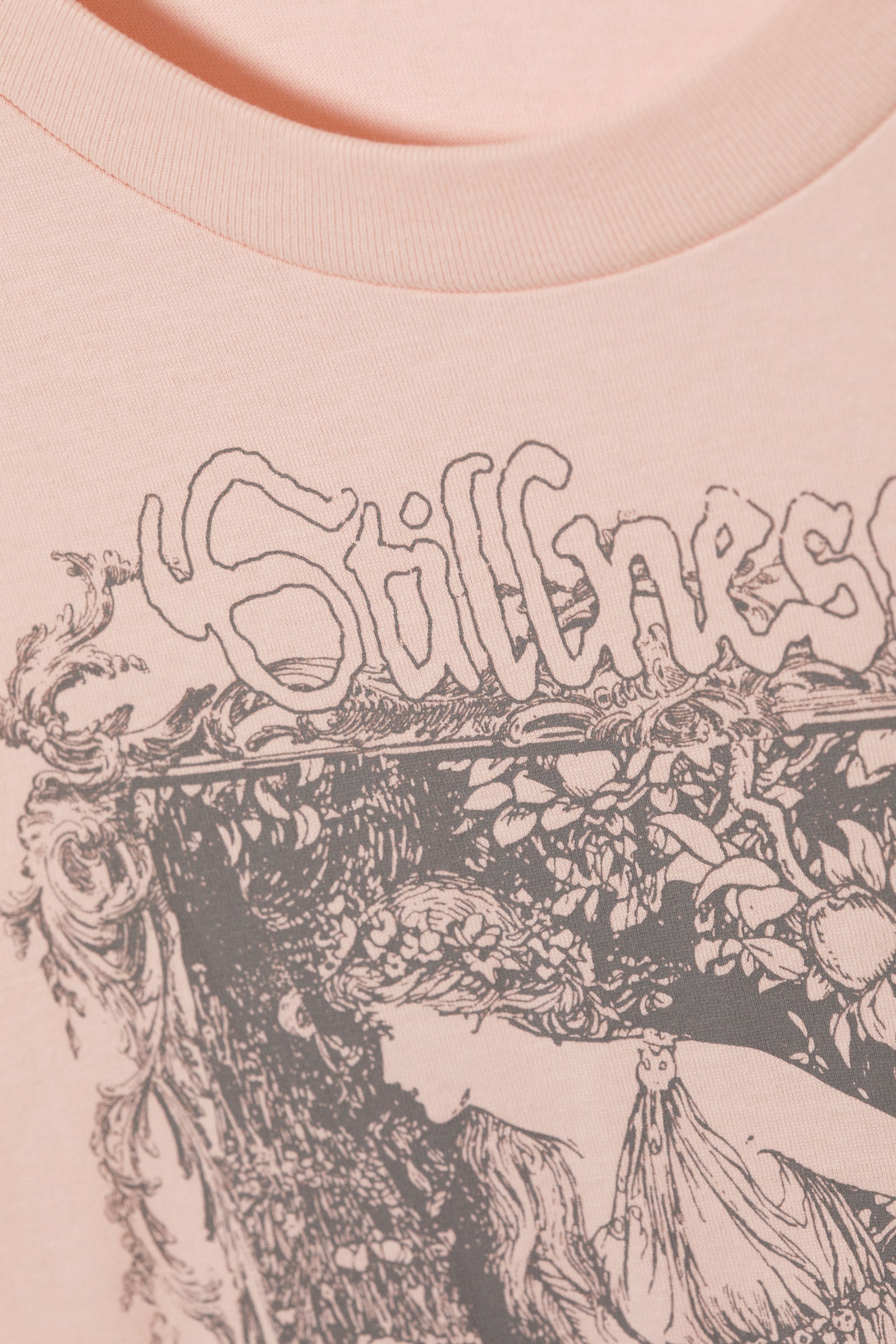 Памучна тениска с дълъг ръкав и принт - Светлорозово с принт/Бяло - Hyper Lunar/Тъмно лилаво - Hyper Lunar - 5