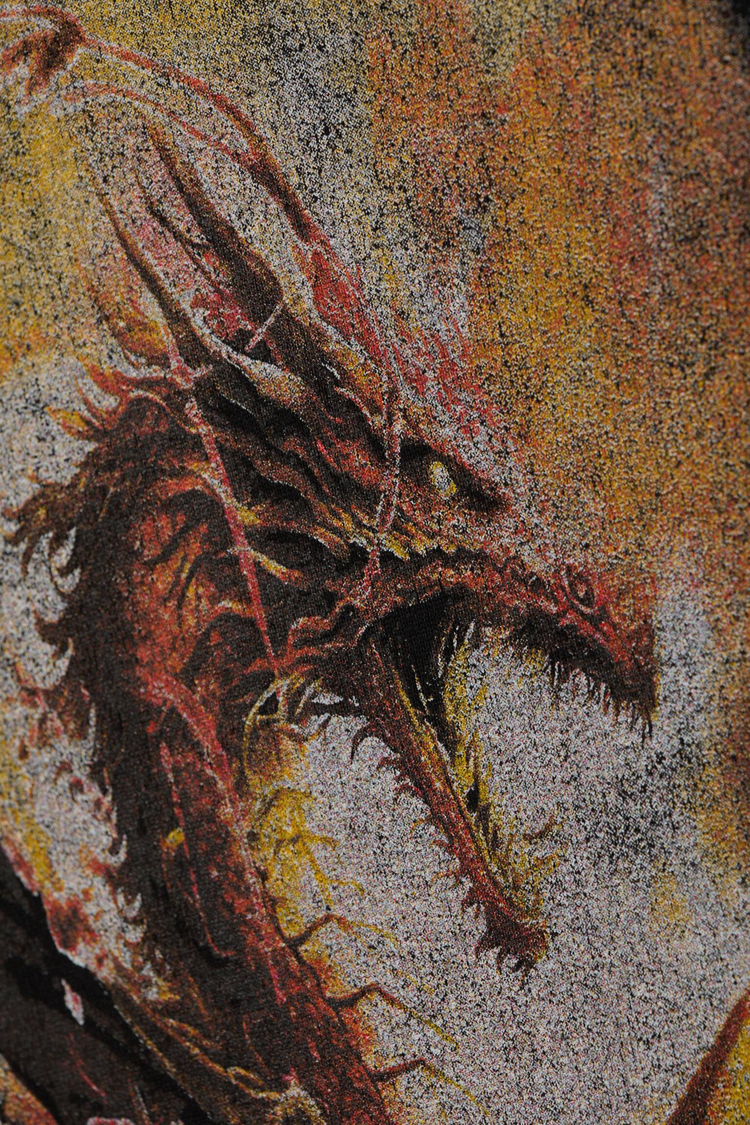 Entspanntes T-Shirt mit Grafikdruck - Schwarz - Dragon Gate/Weiß - "Reclaim your wisdom"/Gewaschenes Schwarz - SYSTEM/Schwarz - "Team Building"/Schwarz - Cosmic Eagle/Schwarz - "Thunder Tour" - 3