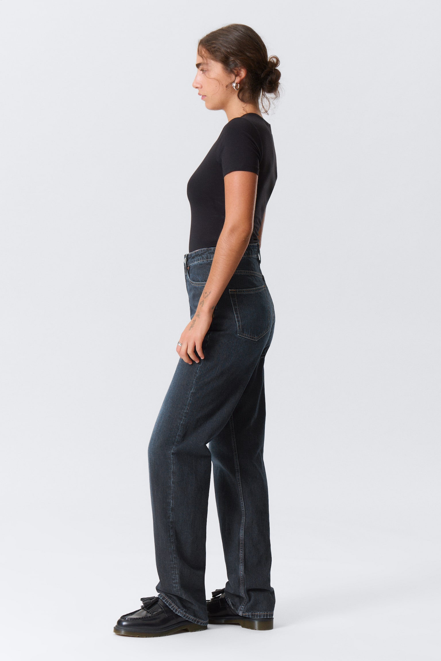 Rowe Super High Waisted Regular Straight Leg Jeans - Angel Blue - Dunkelblau/Echo Black - Black/Port Blue - Hellblau/90s Blue - Mittelblau - 7