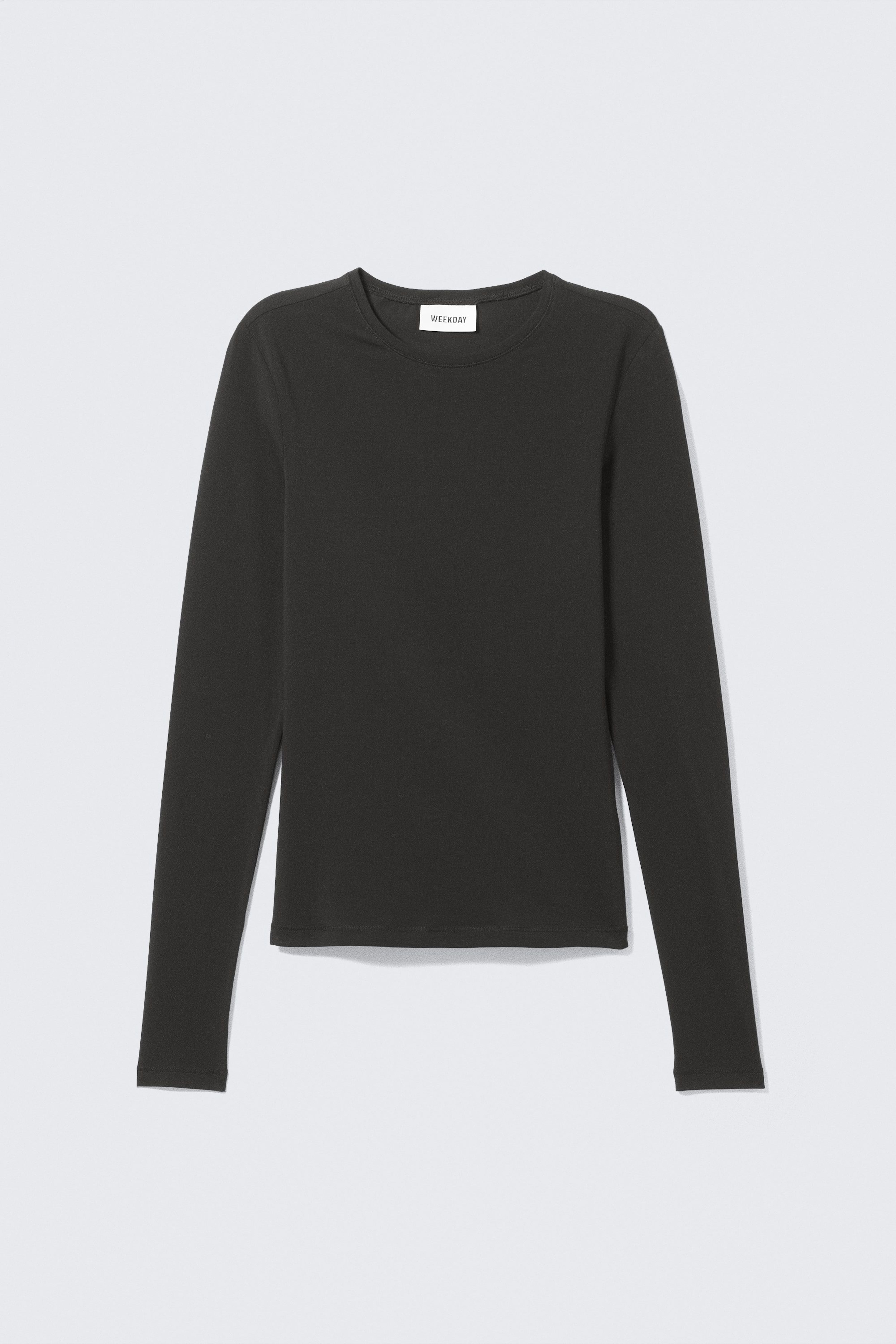 Slim Fitted Long Sleeve - Black/White/Dark Brown/Sötét lila