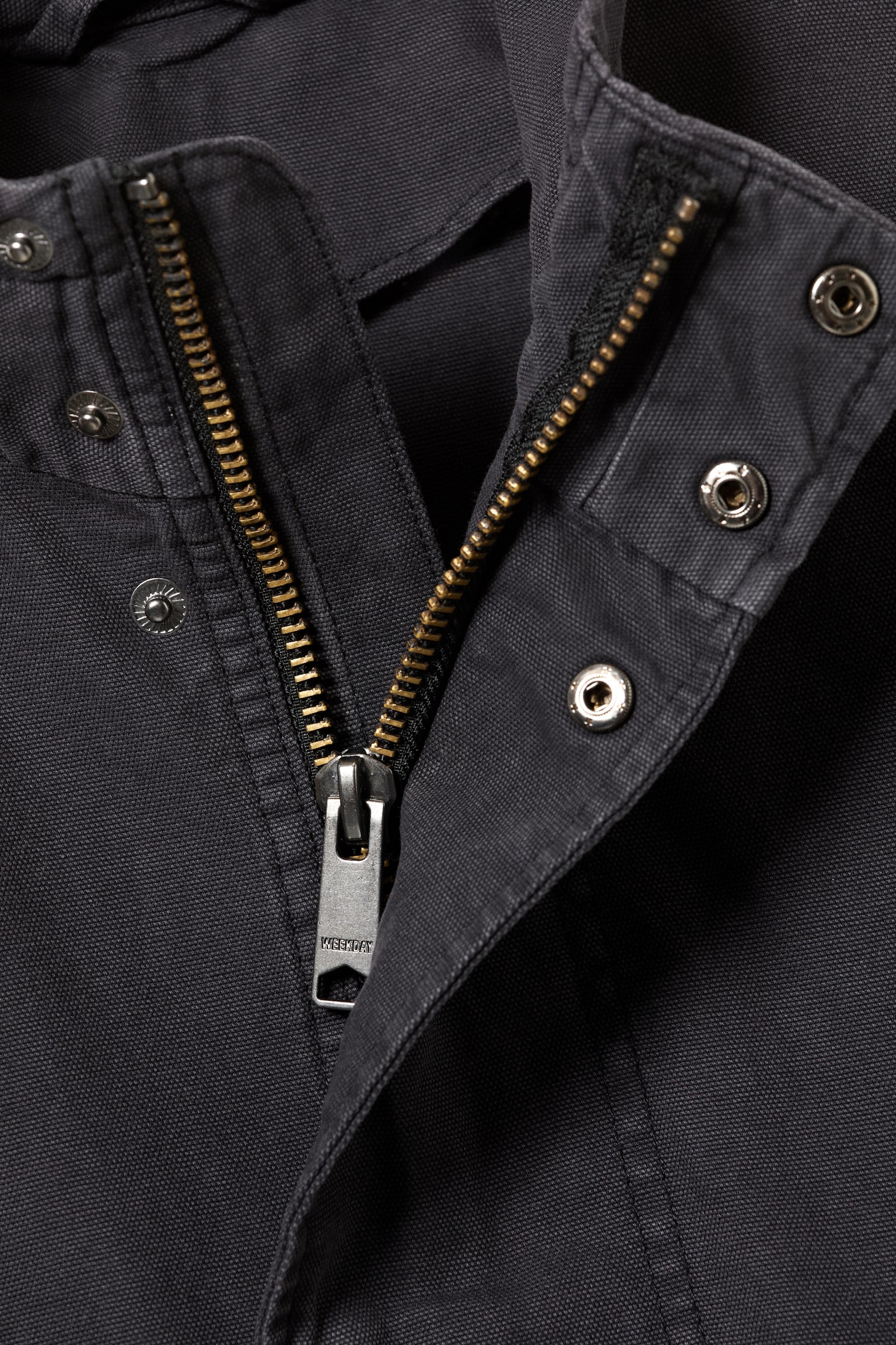 Giacca in tela di cotone - Nero lavato - 3