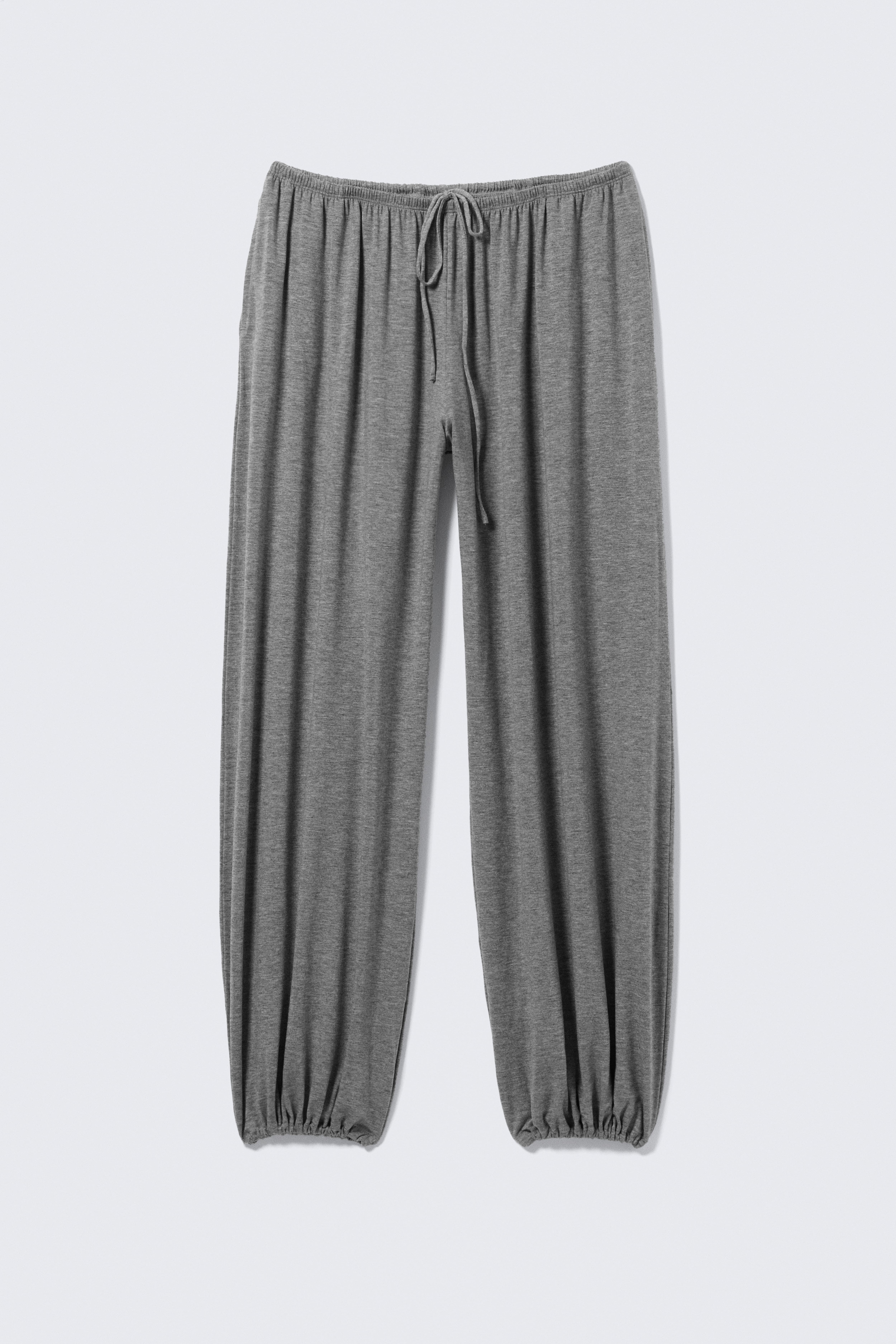 Zachte ballonbroek met halfhoge taille - Grijs gemêleerd/Zwart