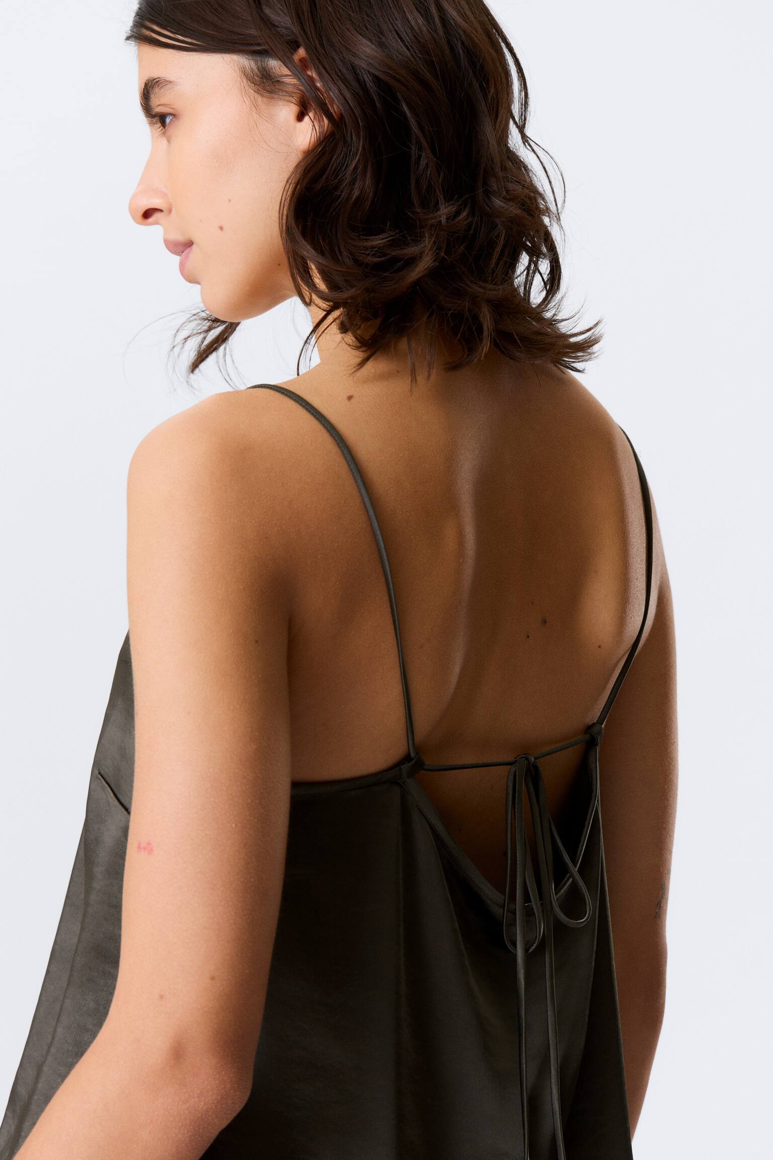 Πυτζάμα από πλυμένο σατέν - Πλυμένο Σκούρο Γκρι - 3