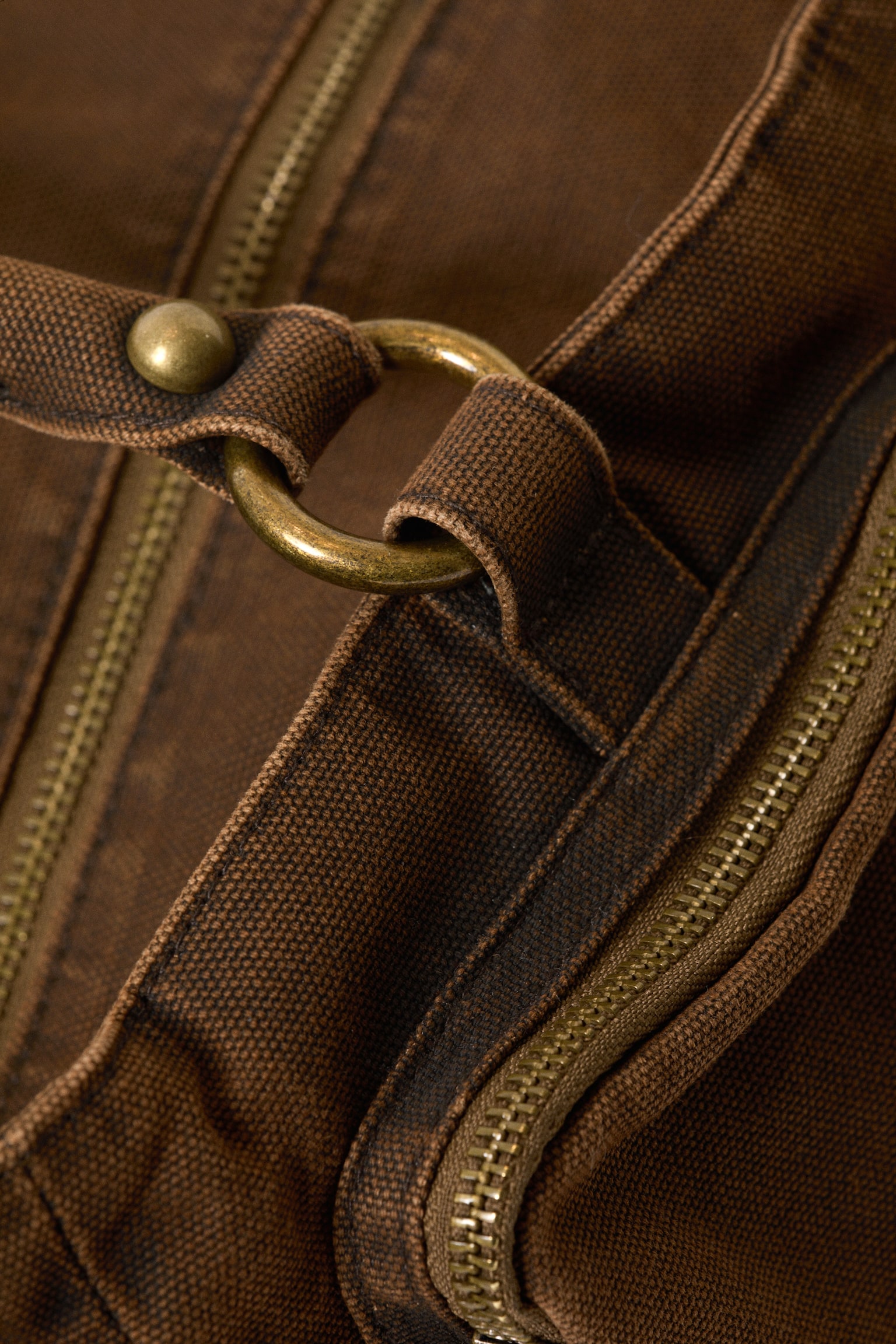 Geantă de umăr medie cu buzunare - Verde kaki închis/Negru - 4