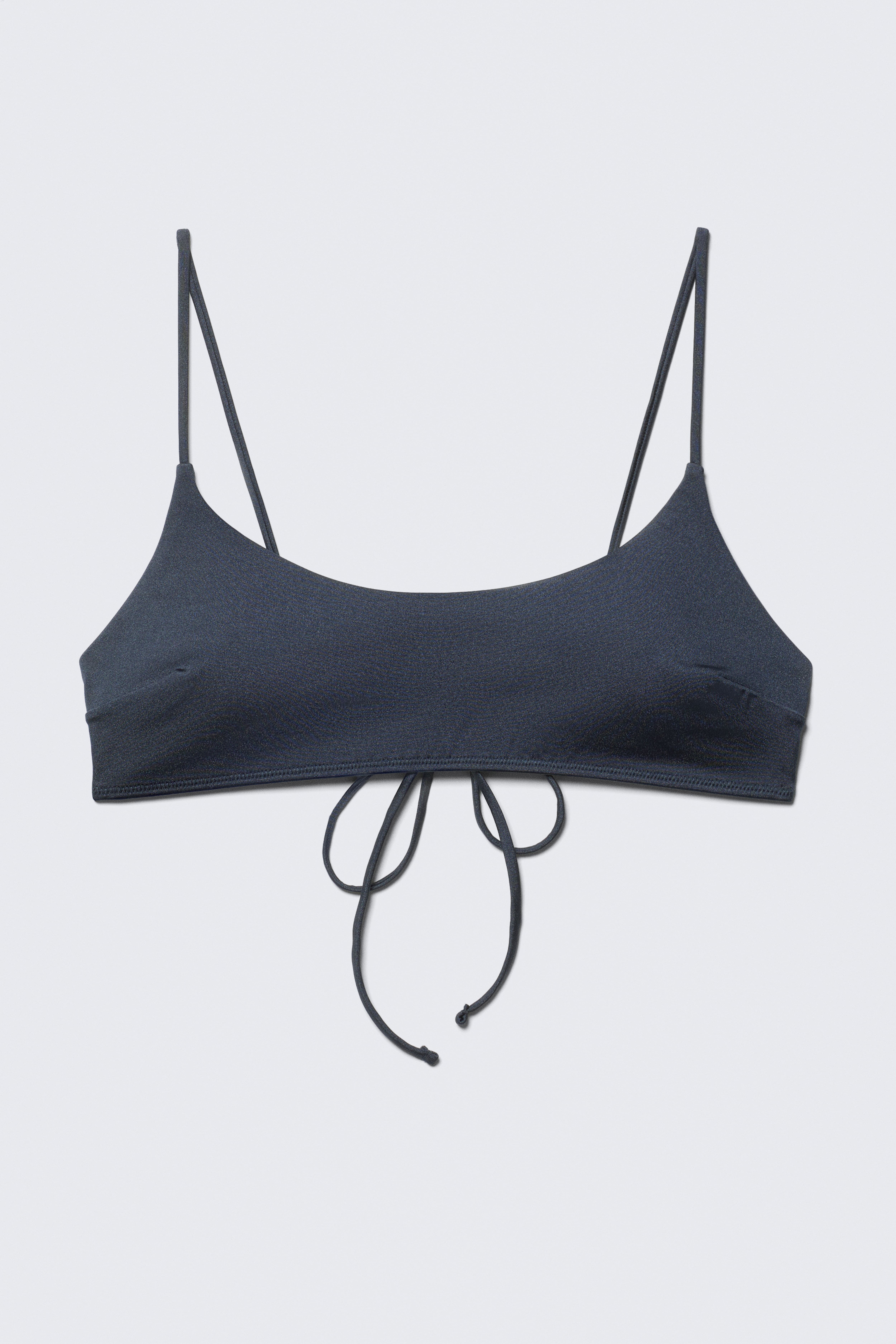 Top bikini con lacci - Blu scuro