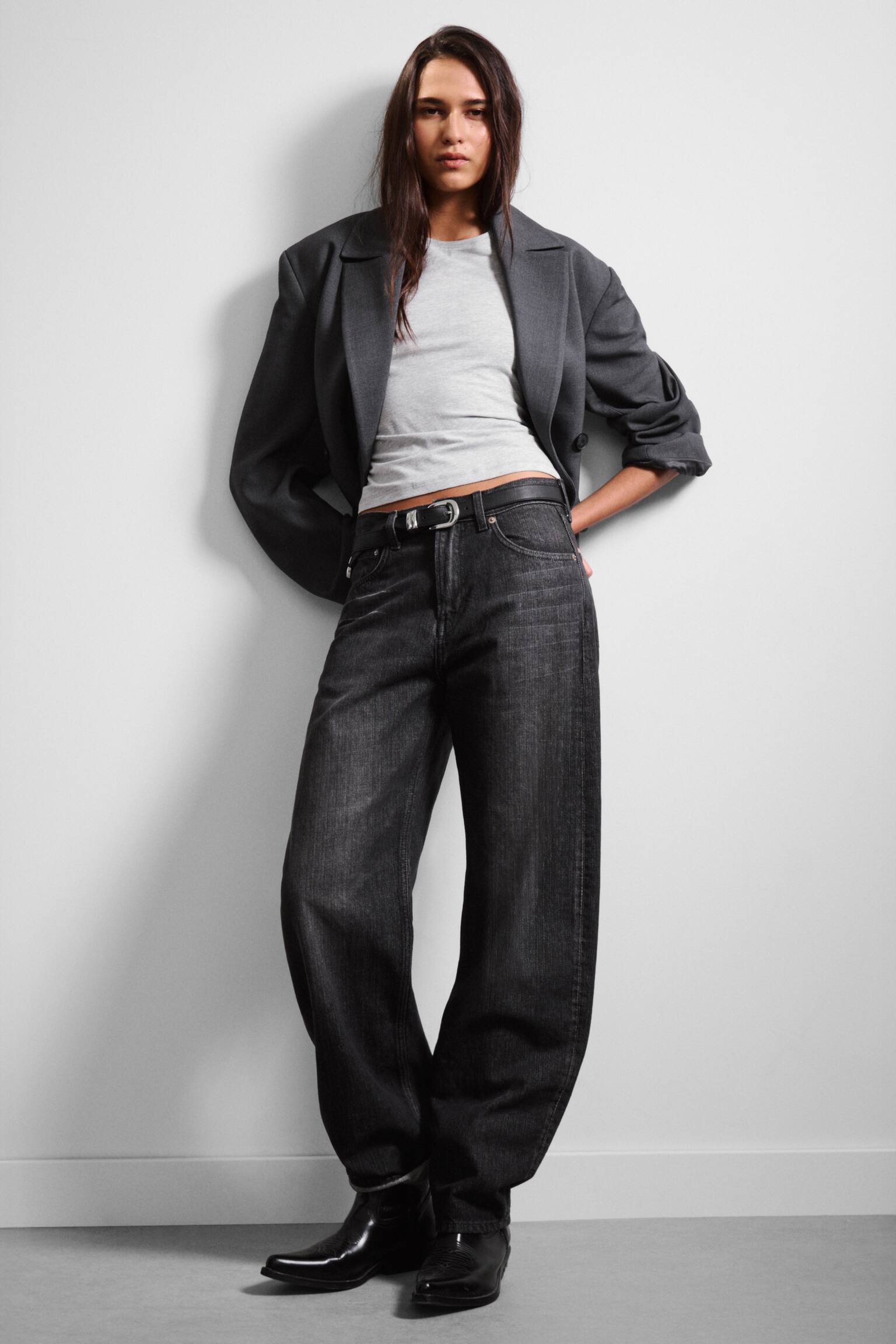 Jeans Nebula Mid-Rise Loose Barrel Leg unisex - Chelsea Black - Nero/Lavaggio blu – Blu scuro - 7