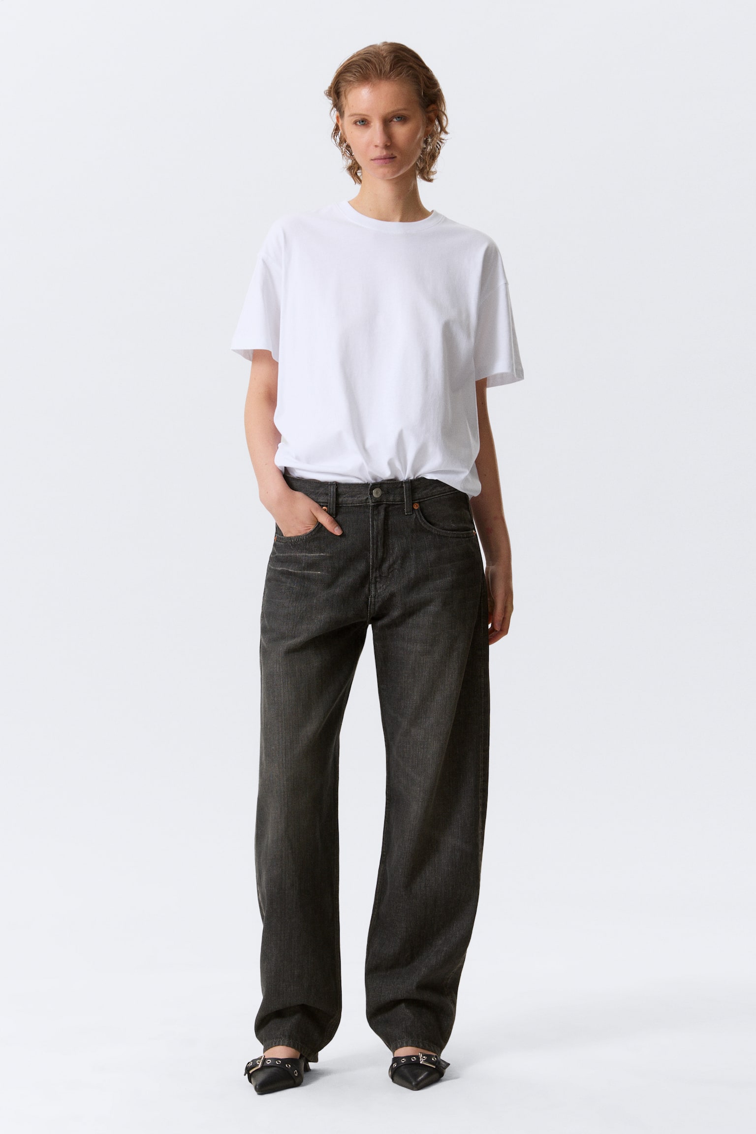 Jeans Nebula Mid-Rise Loose Barrel Leg unisex - Chelsea Black - Nero/Lavaggio blu – Blu scuro - 3