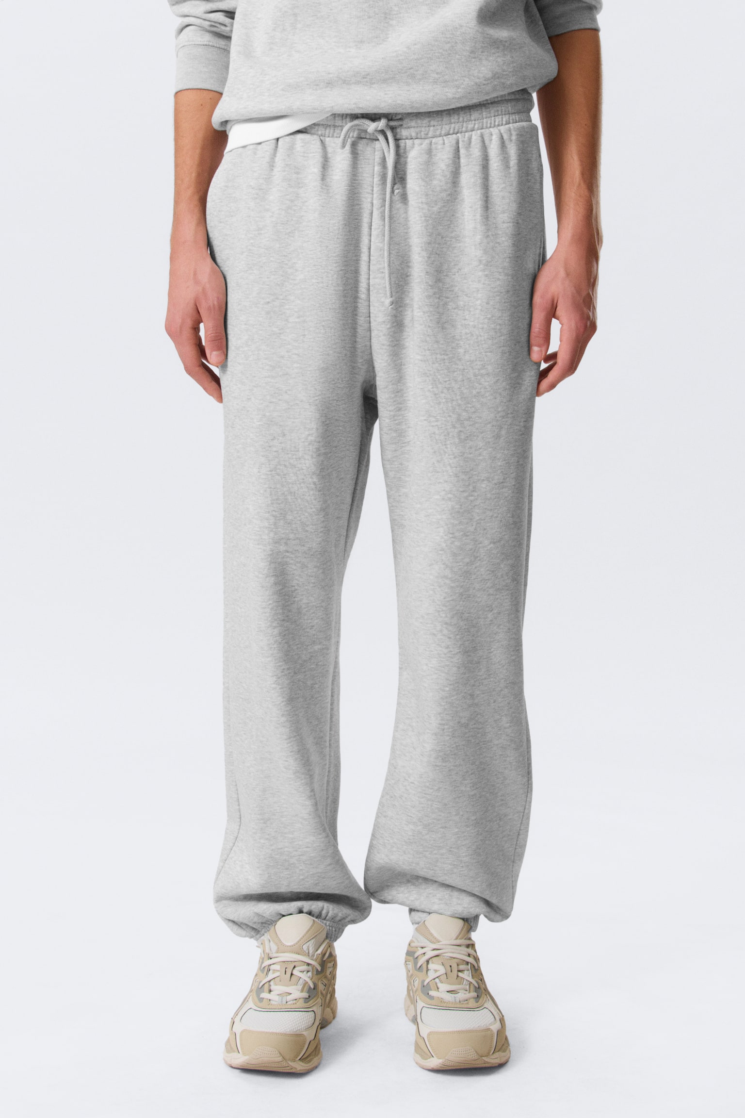 Pantaloncini sportivi - Grigio mélange/Nero - 3