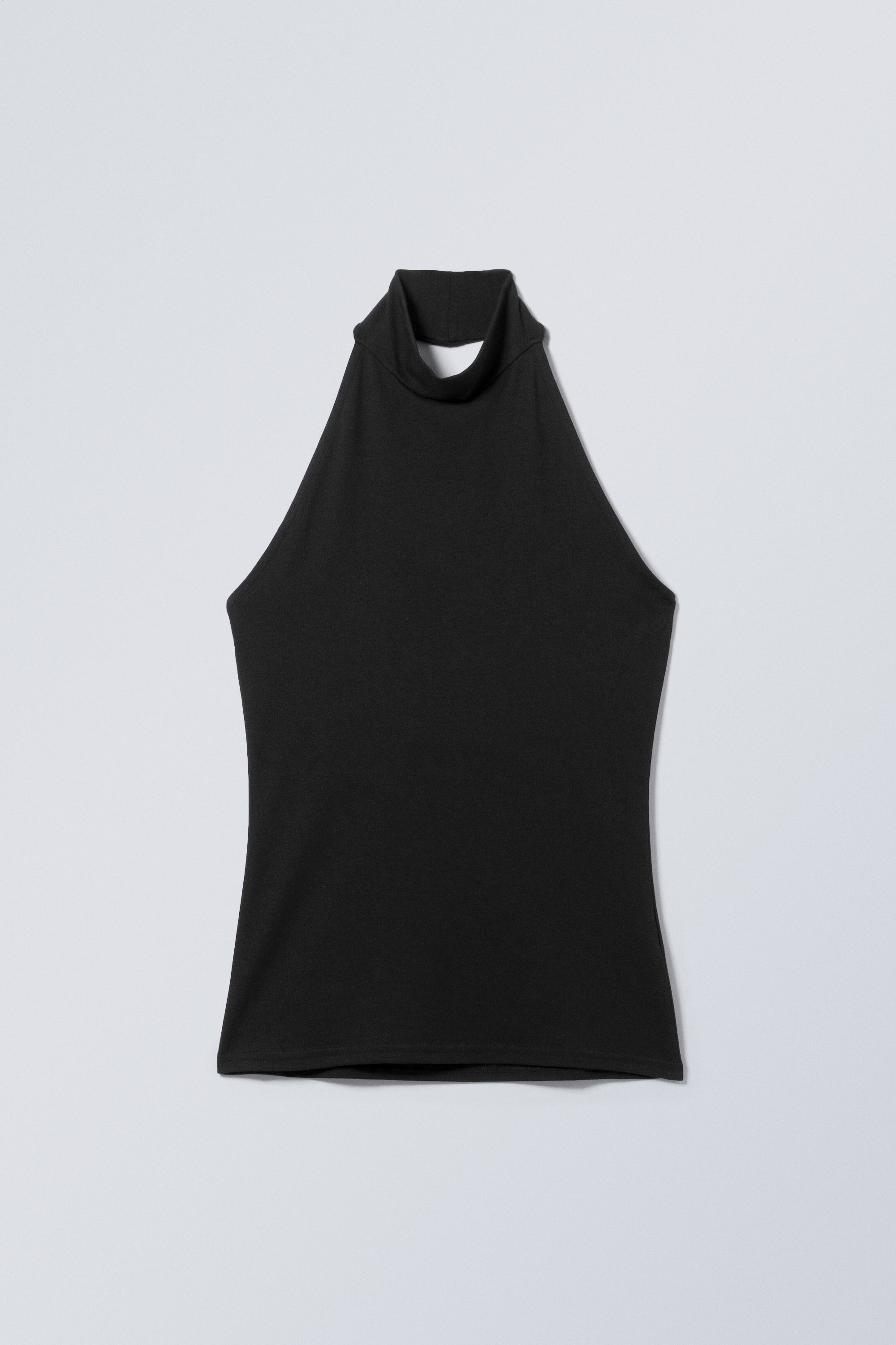 black halter tank top