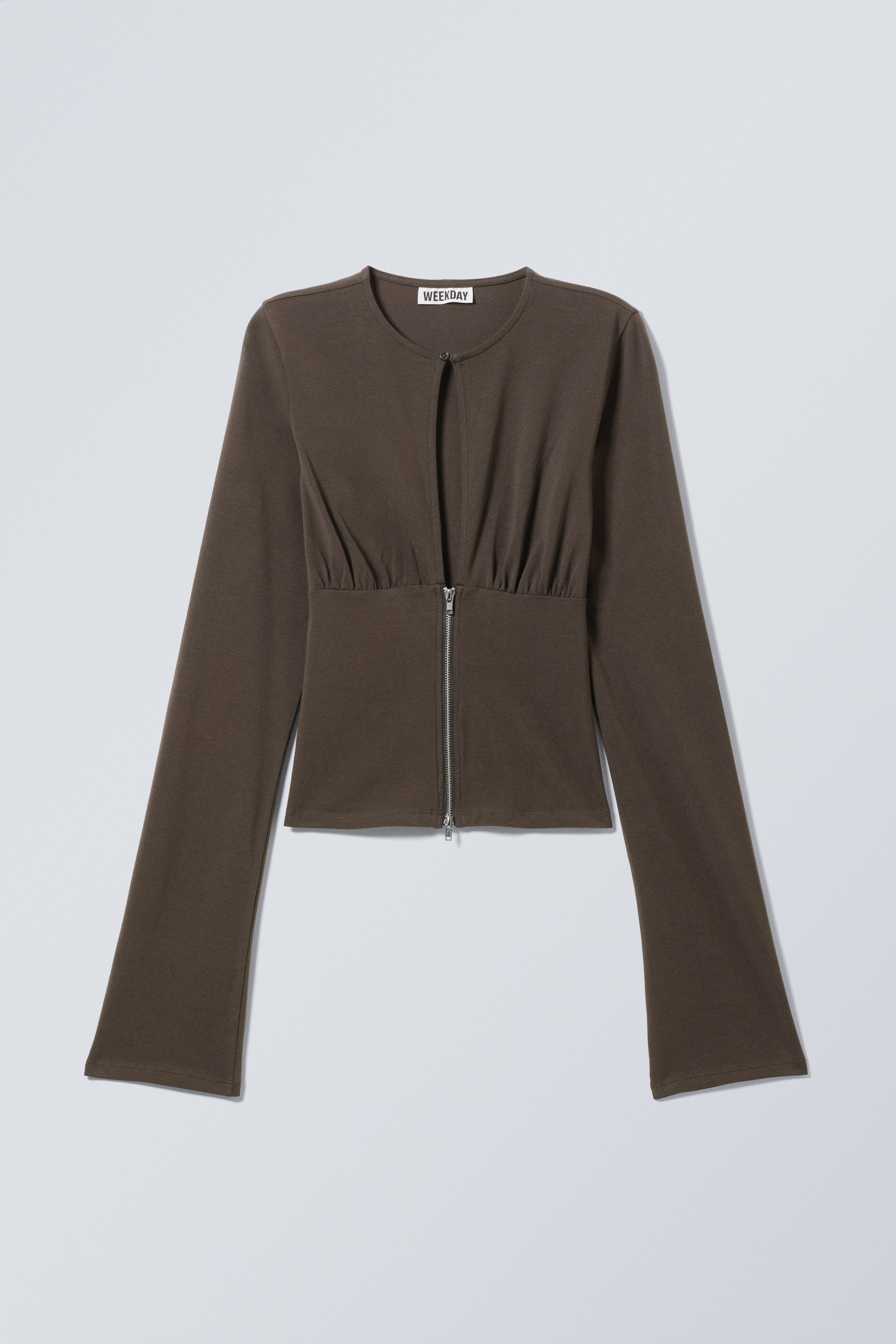 TOM TAILOR Denim Maglia Donna Maniche Lunghe Con Allacciatura, Vestibilità Aderente, Morbido Cotone, Nero