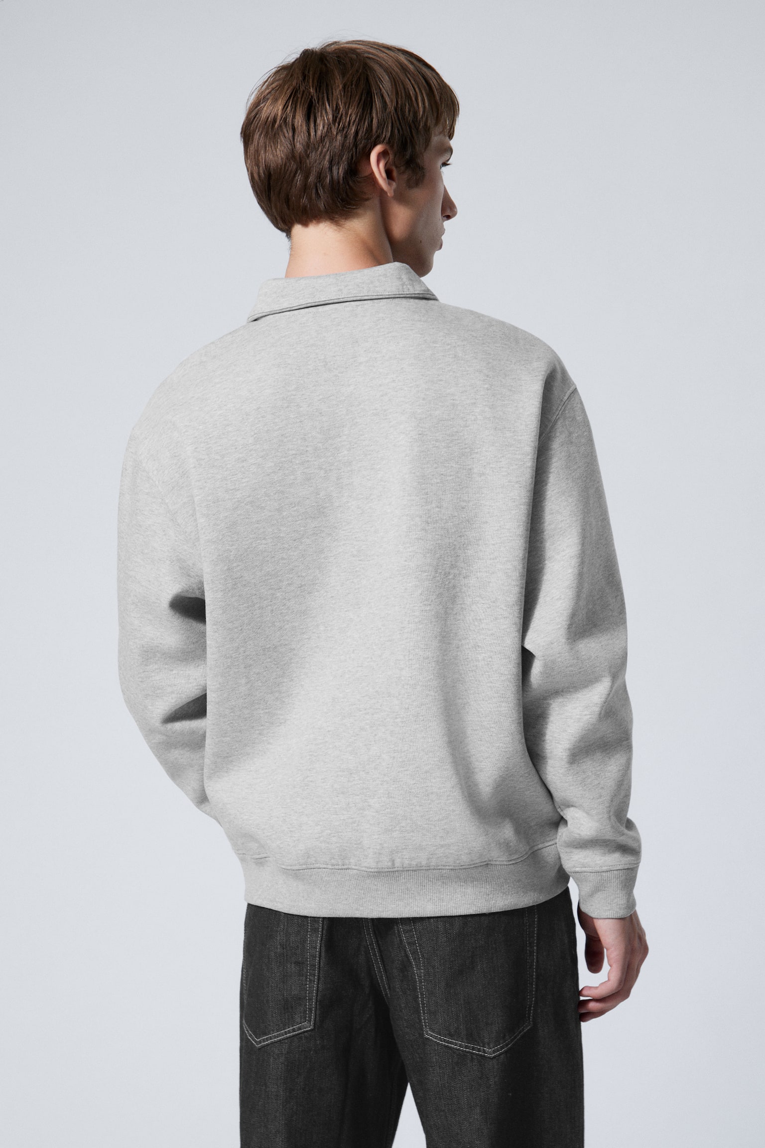 Relaxed Heavy Half Zip Sweater - Light Grey/Dark Blue/Dusty Grey/Black/Dark Brown/Dark Khaki Green - 5